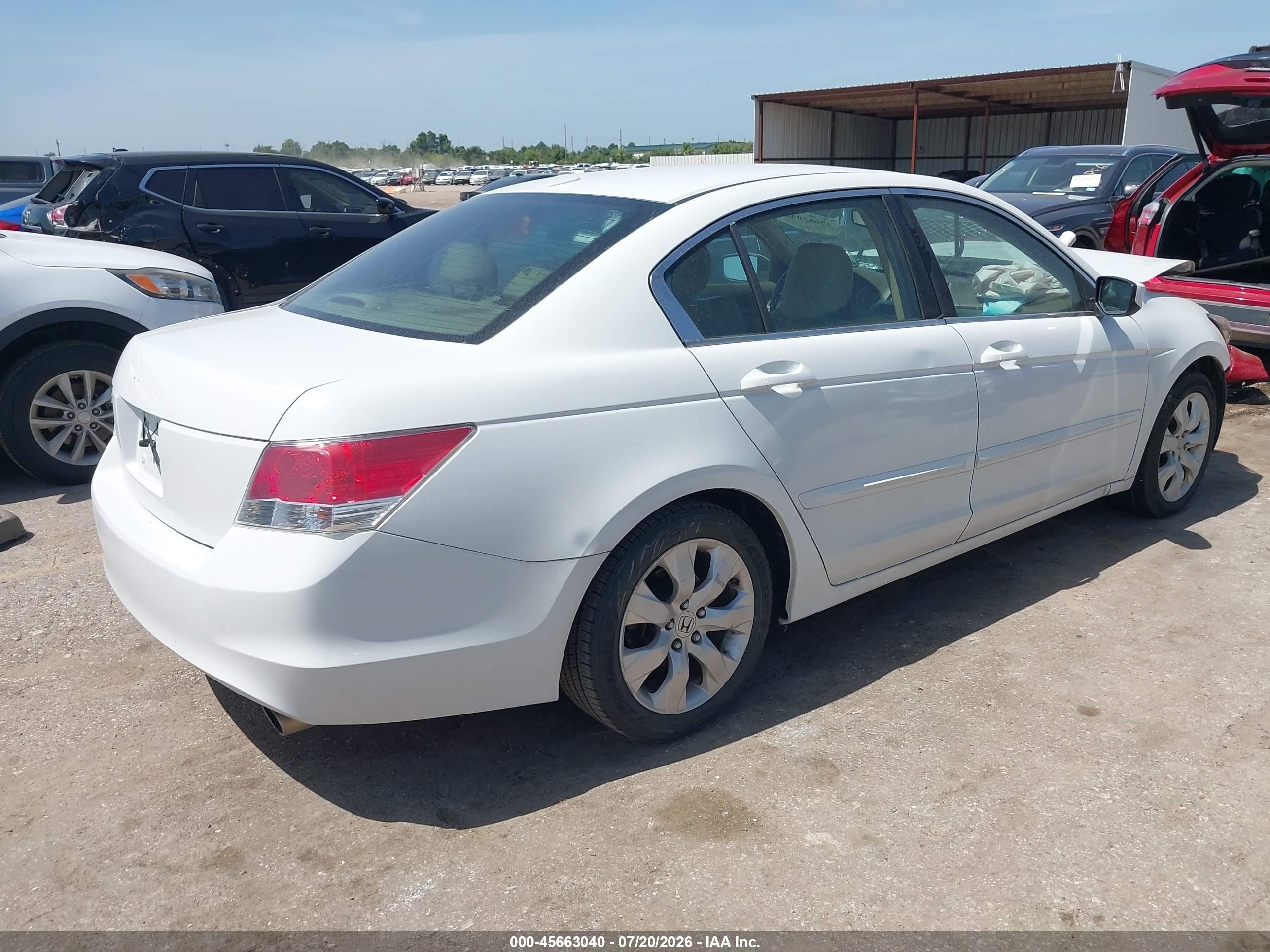 2010 Honda Accord 2.4 Ex-l White vin: 1HGCP2F84AA190058
