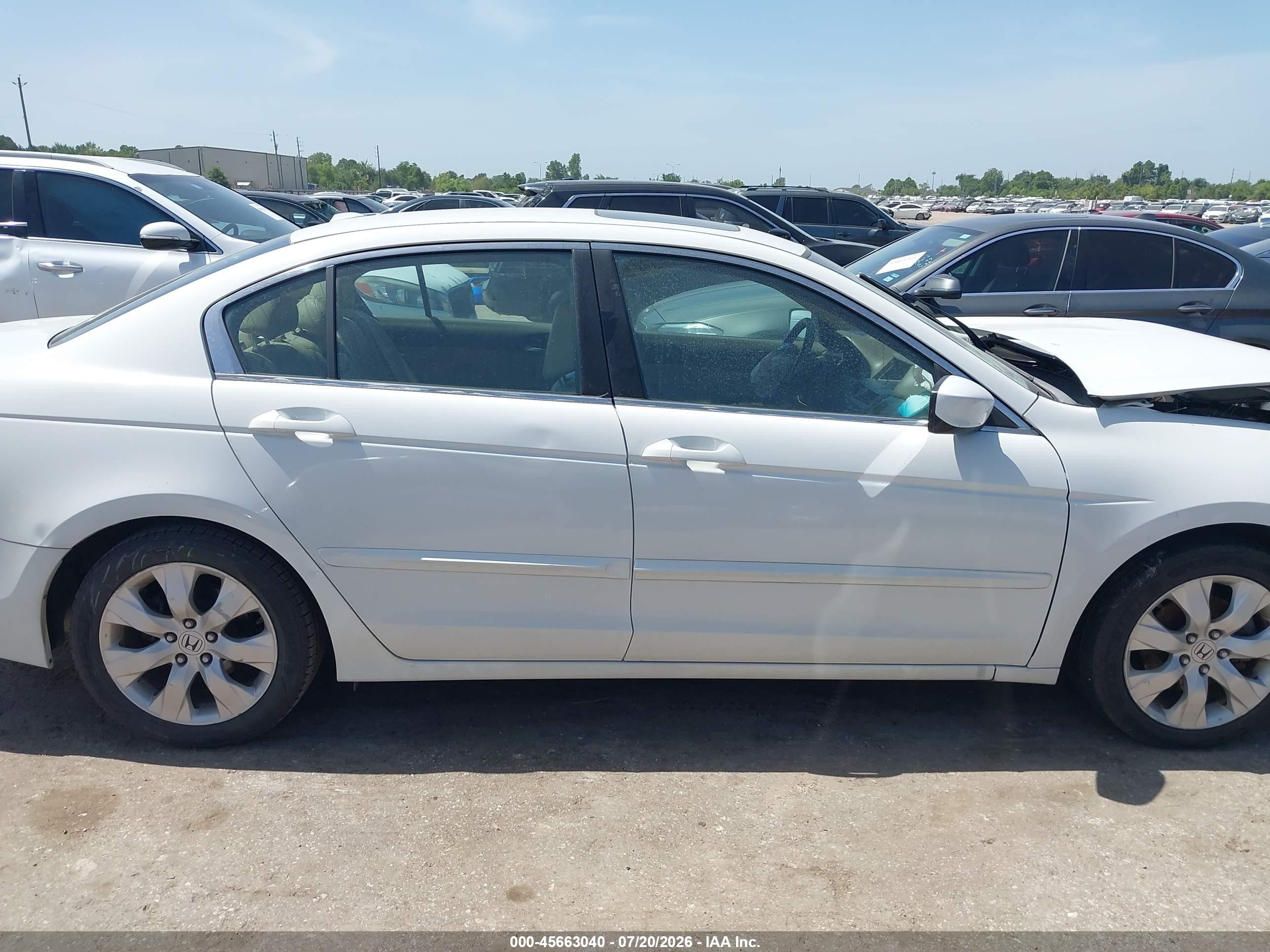 2010 Honda Accord 2.4 Ex-l White vin: 1HGCP2F84AA190058