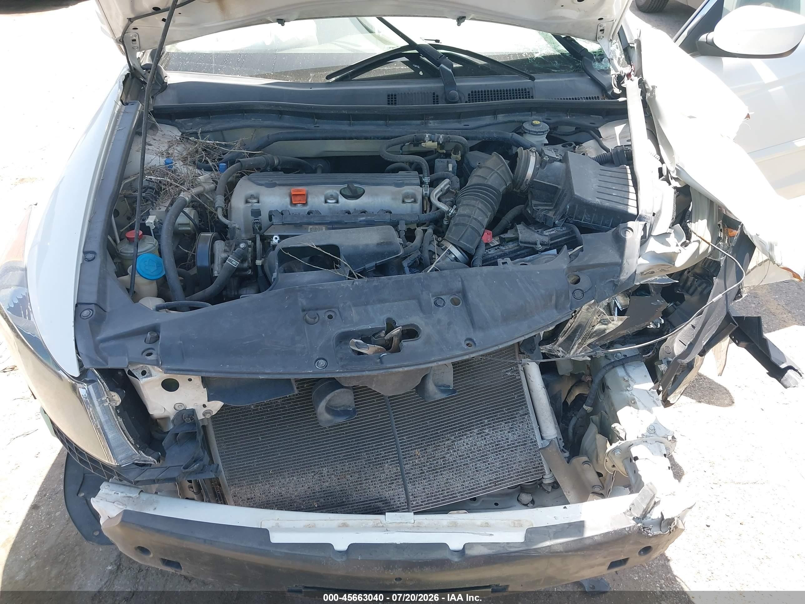 2010 Honda Accord 2.4 Ex-l White vin: 1HGCP2F84AA190058