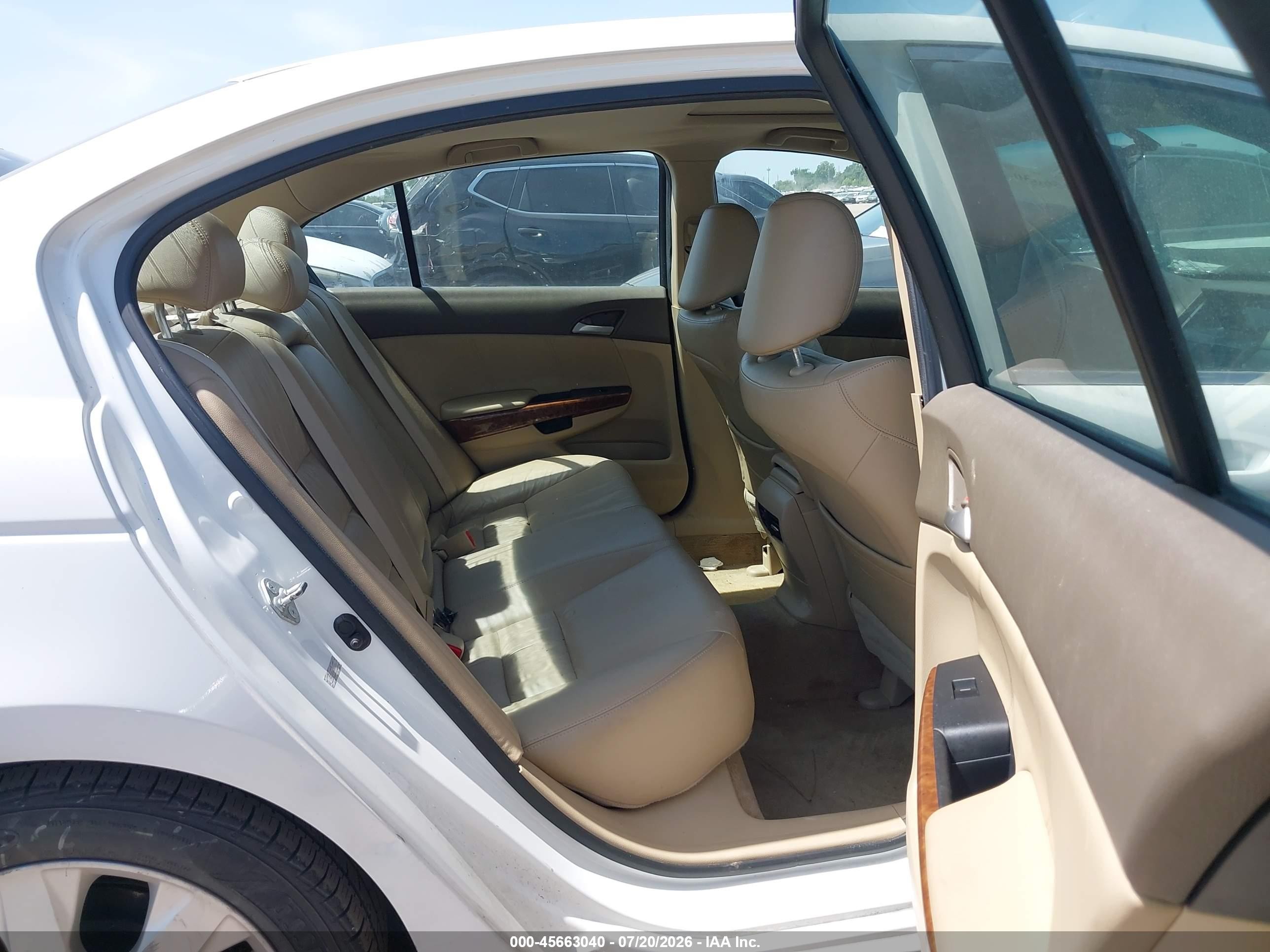 2010 Honda Accord 2.4 Ex-l White vin: 1HGCP2F84AA190058