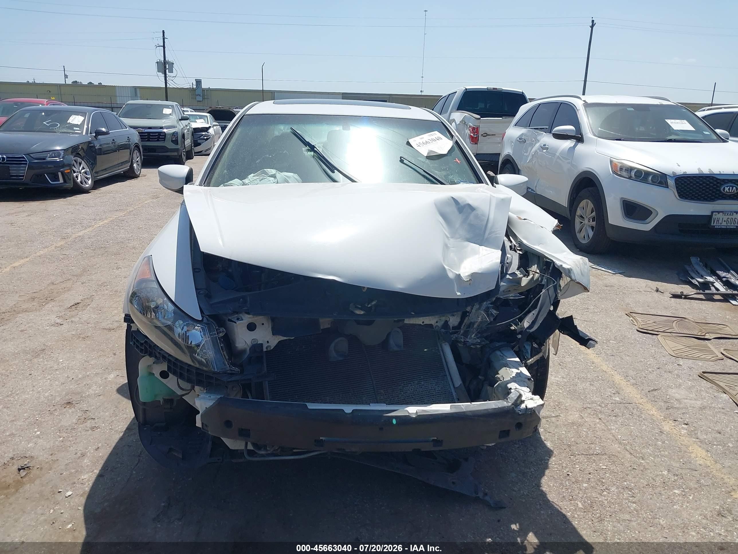 2010 Honda Accord 2.4 Ex-l White vin: 1HGCP2F84AA190058