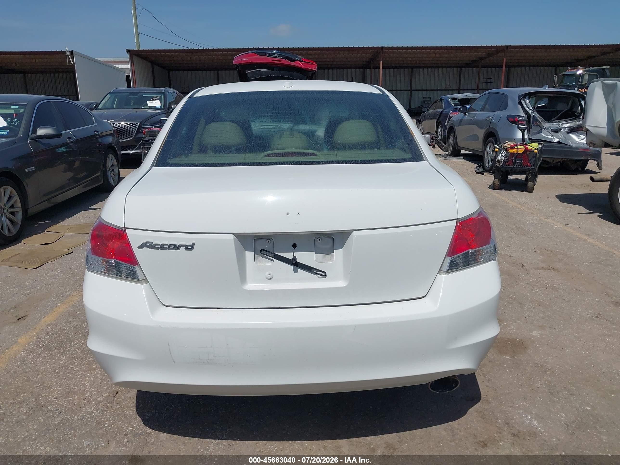 2010 Honda Accord 2.4 Ex-l White vin: 1HGCP2F84AA190058