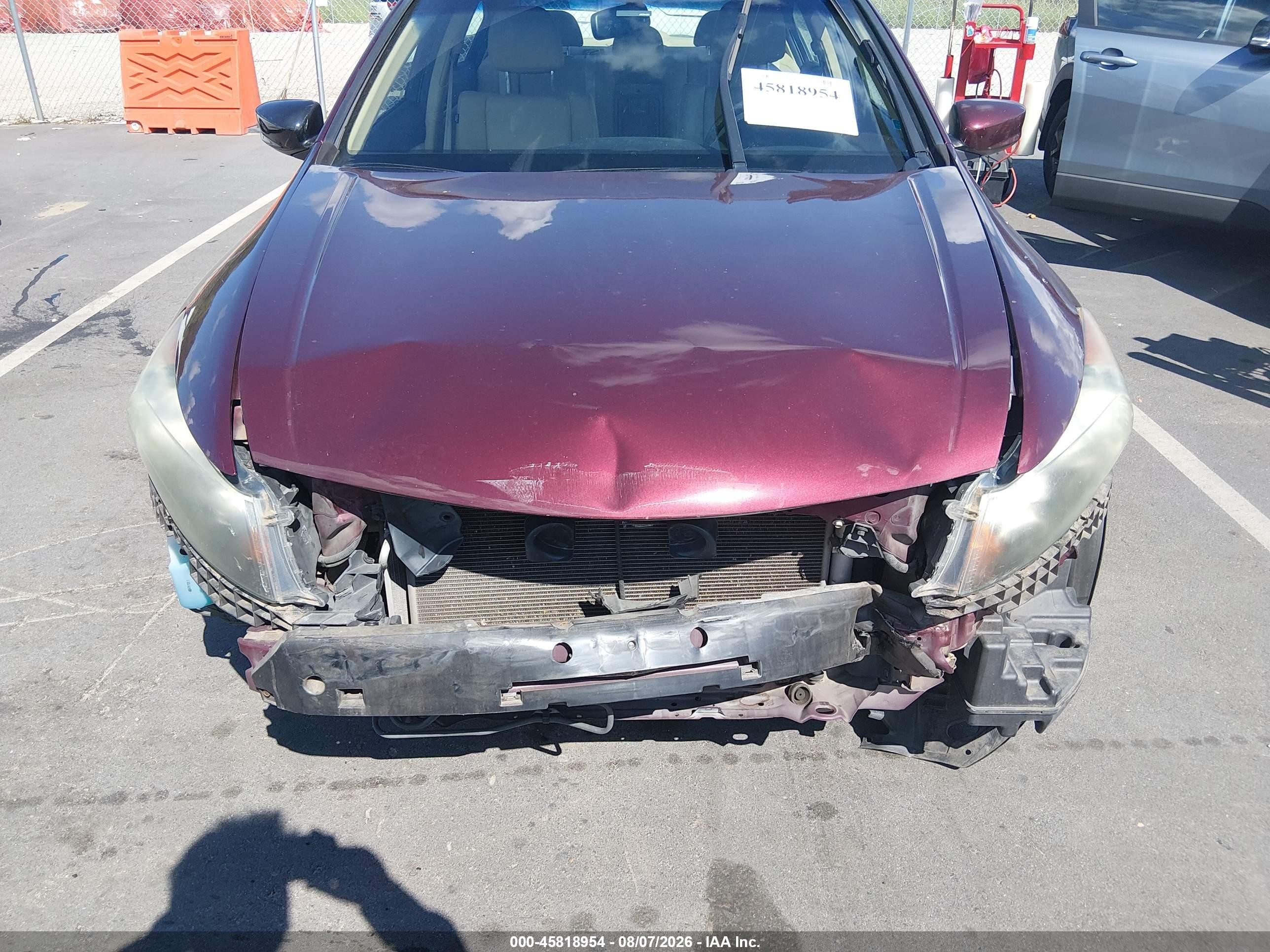 2011 Honda Accord 2.4 Ex-l Бордовый vin: 1HGCP2F84BA009350