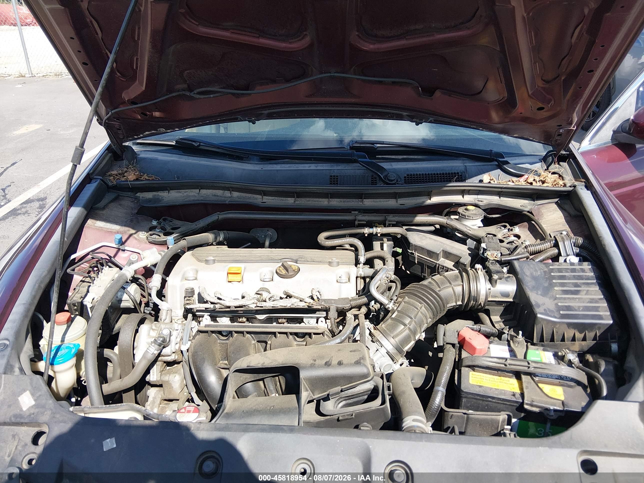 2011 Honda Accord 2.4 Ex-l Бордовый vin: 1HGCP2F84BA009350