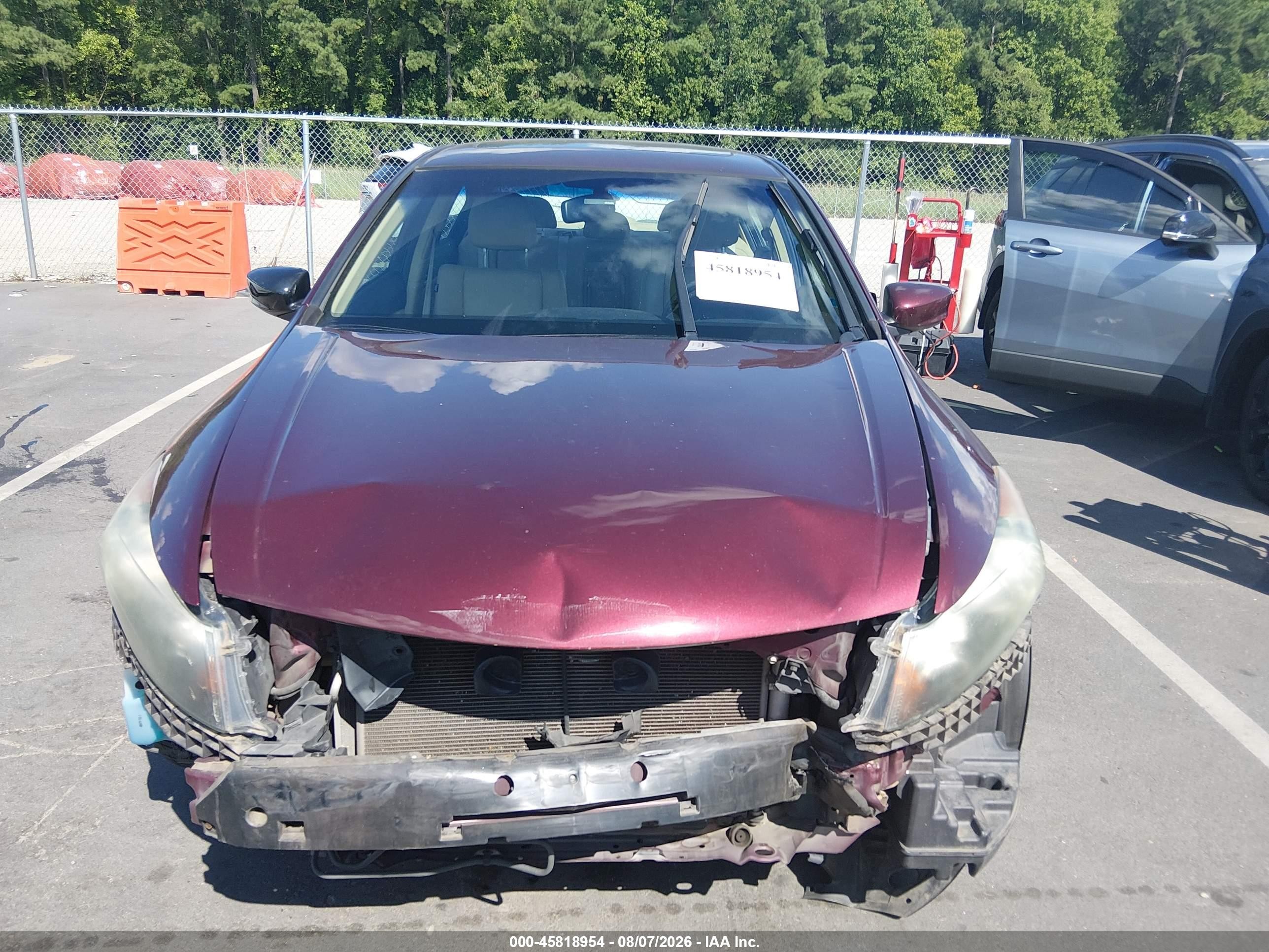 2011 Honda Accord 2.4 Ex-l Бордовый vin: 1HGCP2F84BA009350