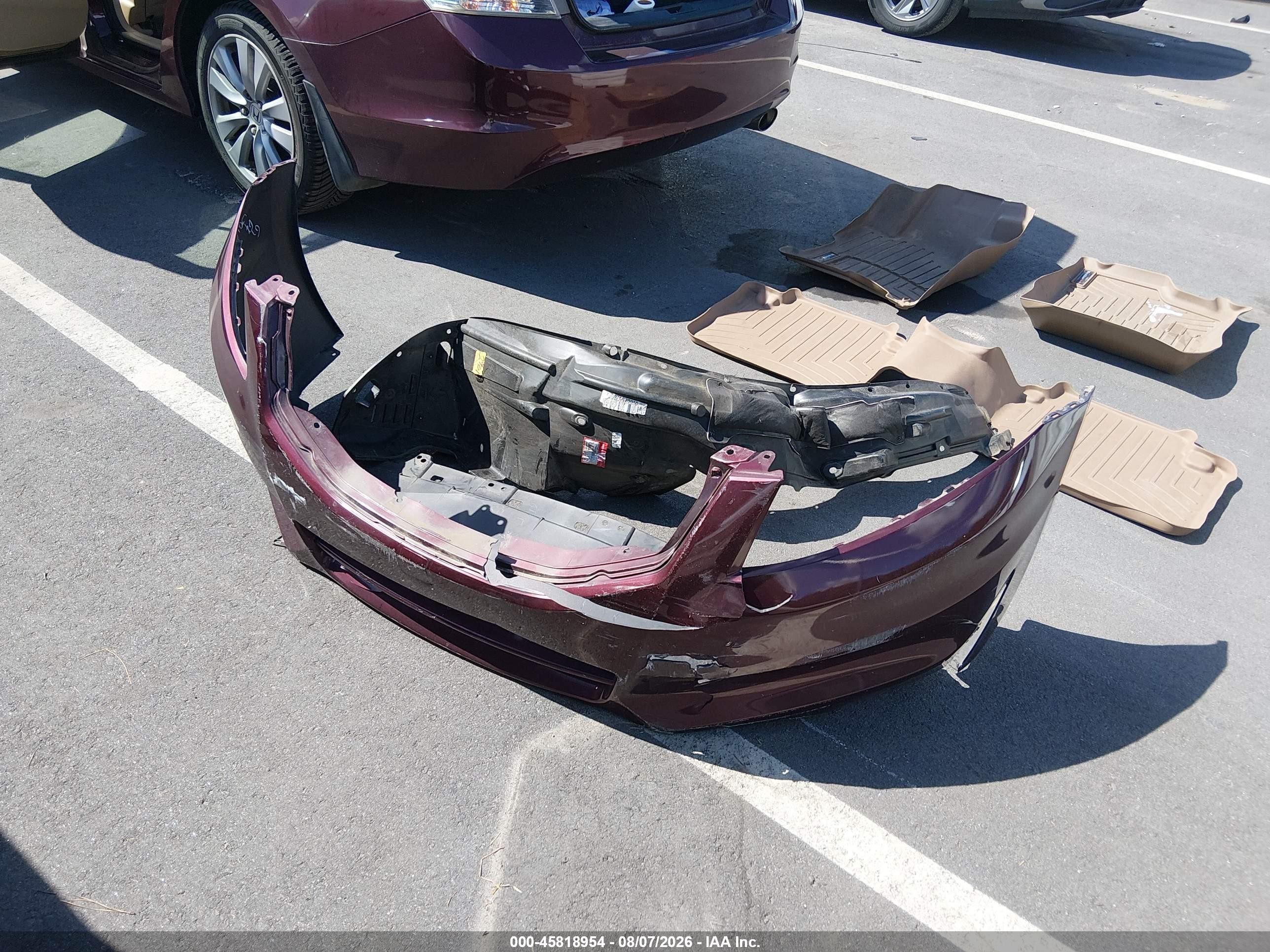 2011 Honda Accord 2.4 Ex-l Бордовый vin: 1HGCP2F84BA009350