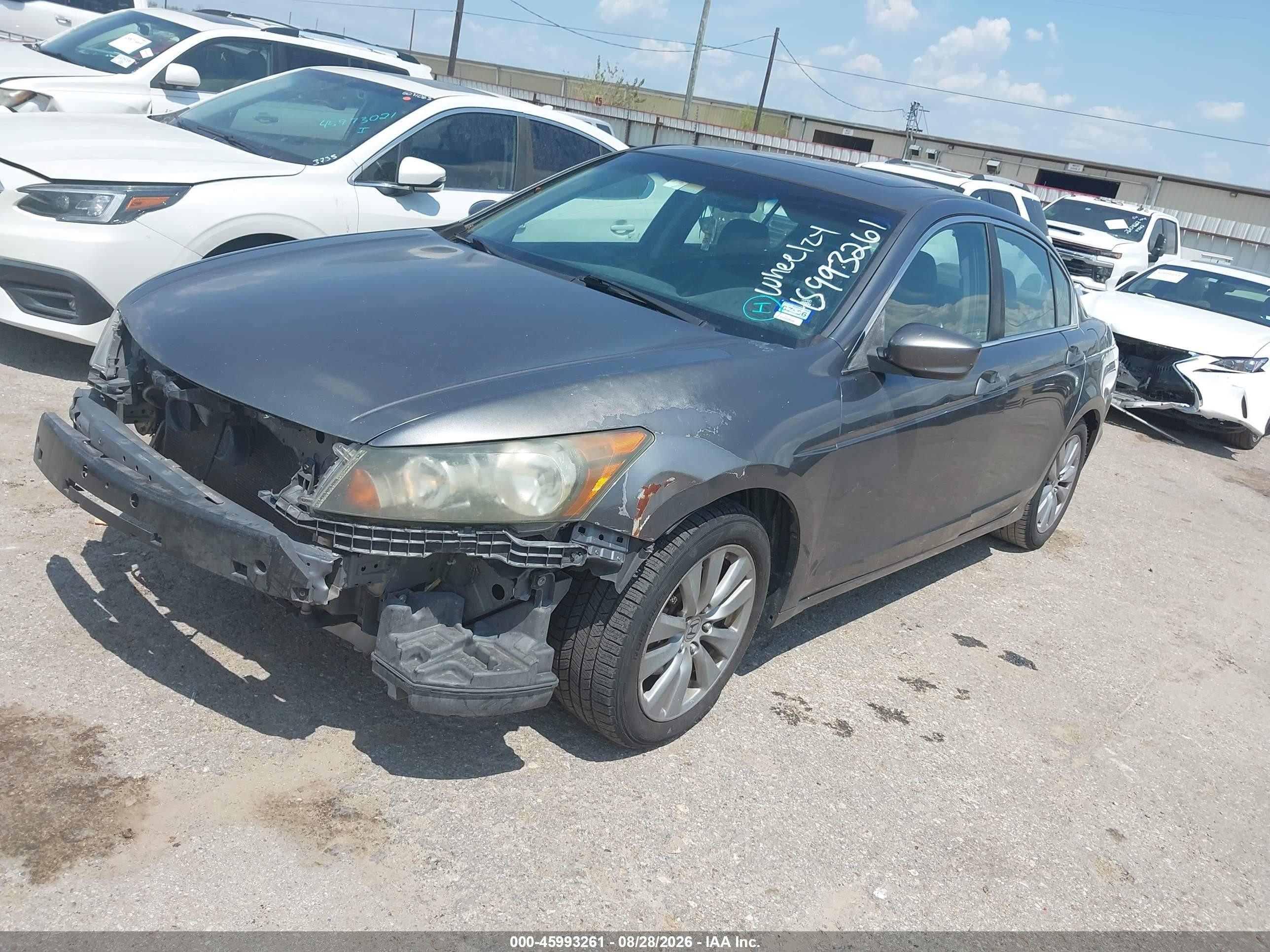 2011 Honda Accord 2.4 Ex-l Gray vin: 1HGCP2F84BA026908