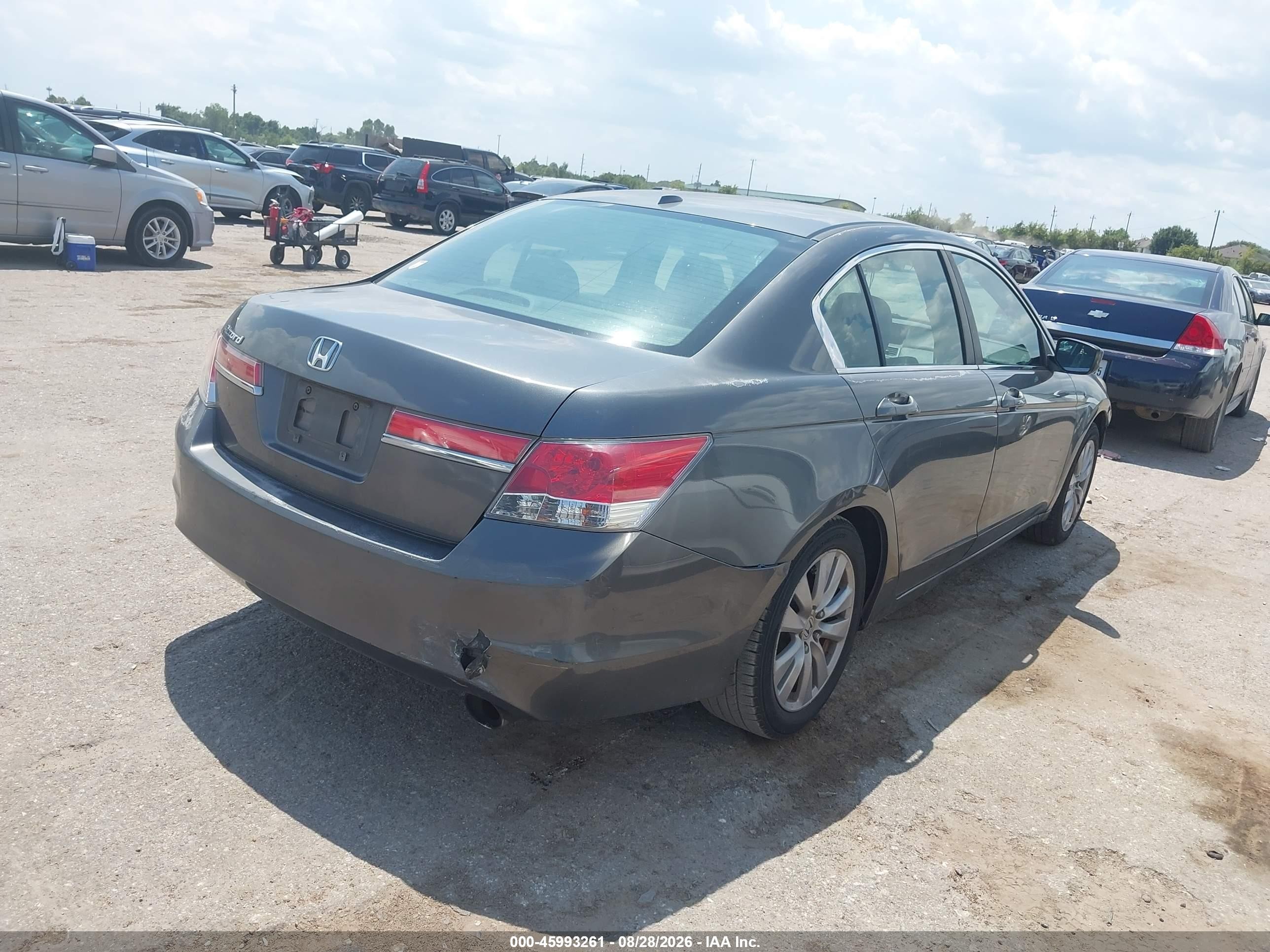 2011 Honda Accord 2.4 Ex-l Gray vin: 1HGCP2F84BA026908