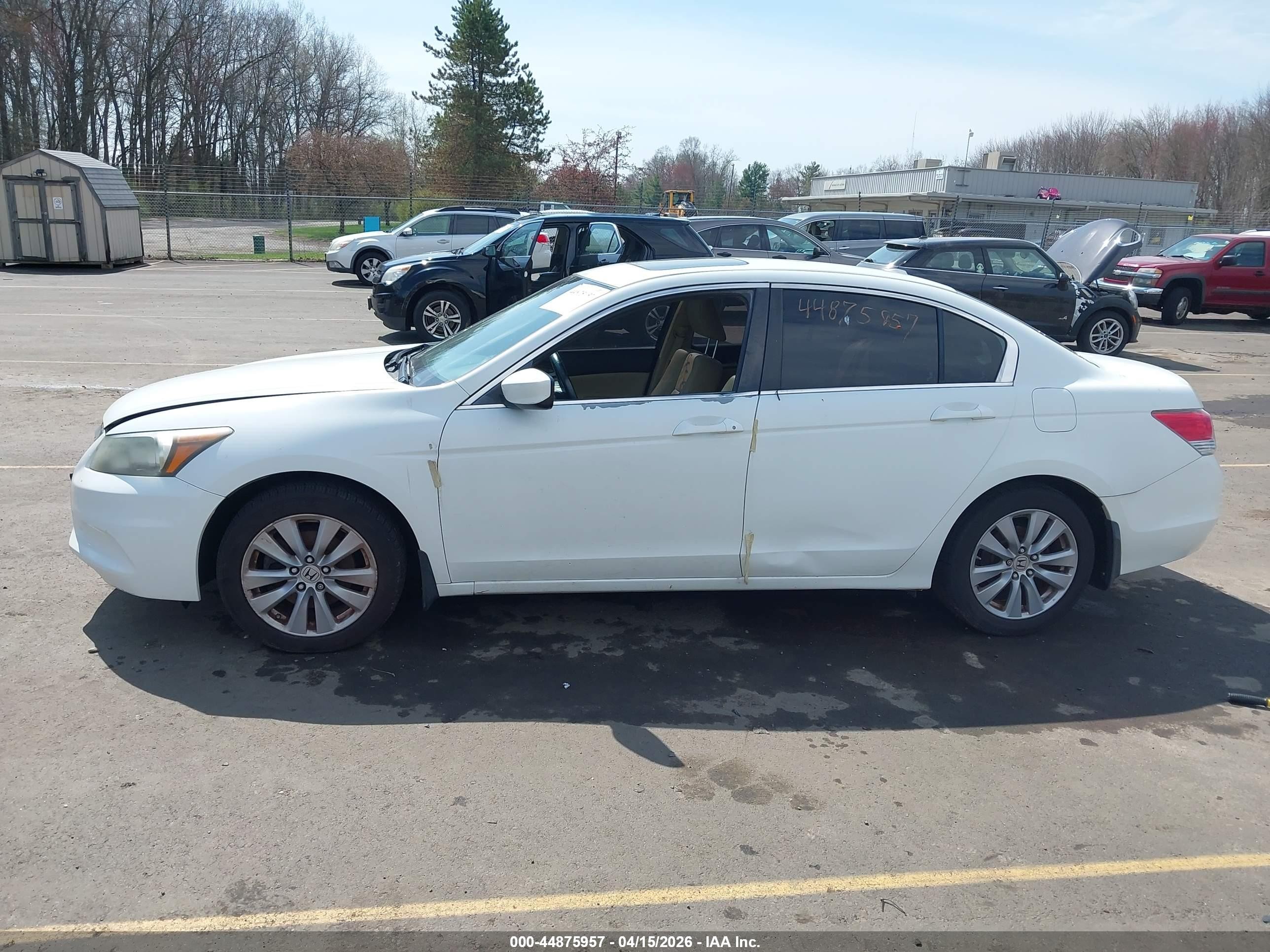 2011 Honda Accord 2.4 Ex-l White vin: 1HGCP2F84BA038542