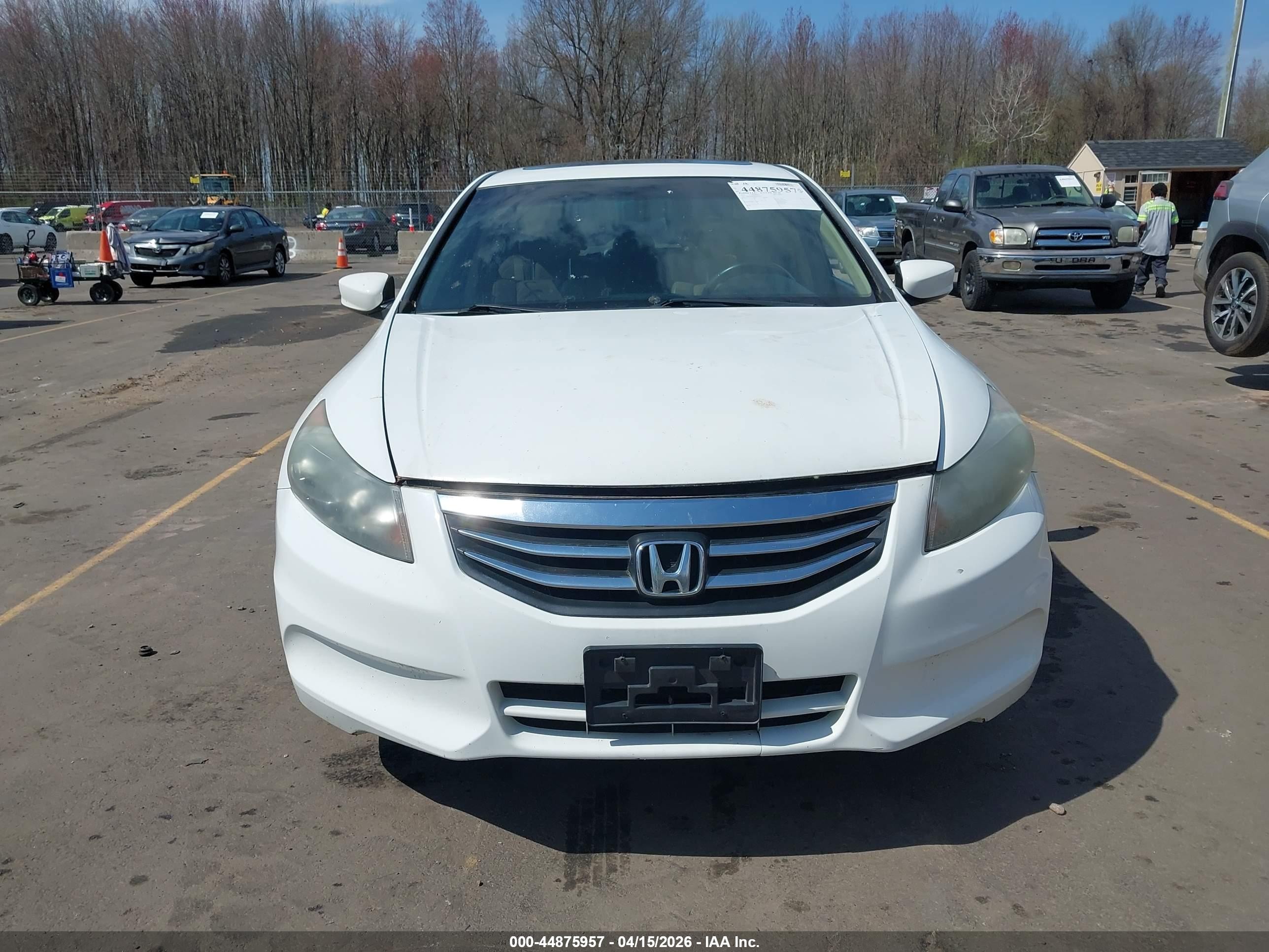 2011 Honda Accord 2.4 Ex-l White vin: 1HGCP2F84BA038542