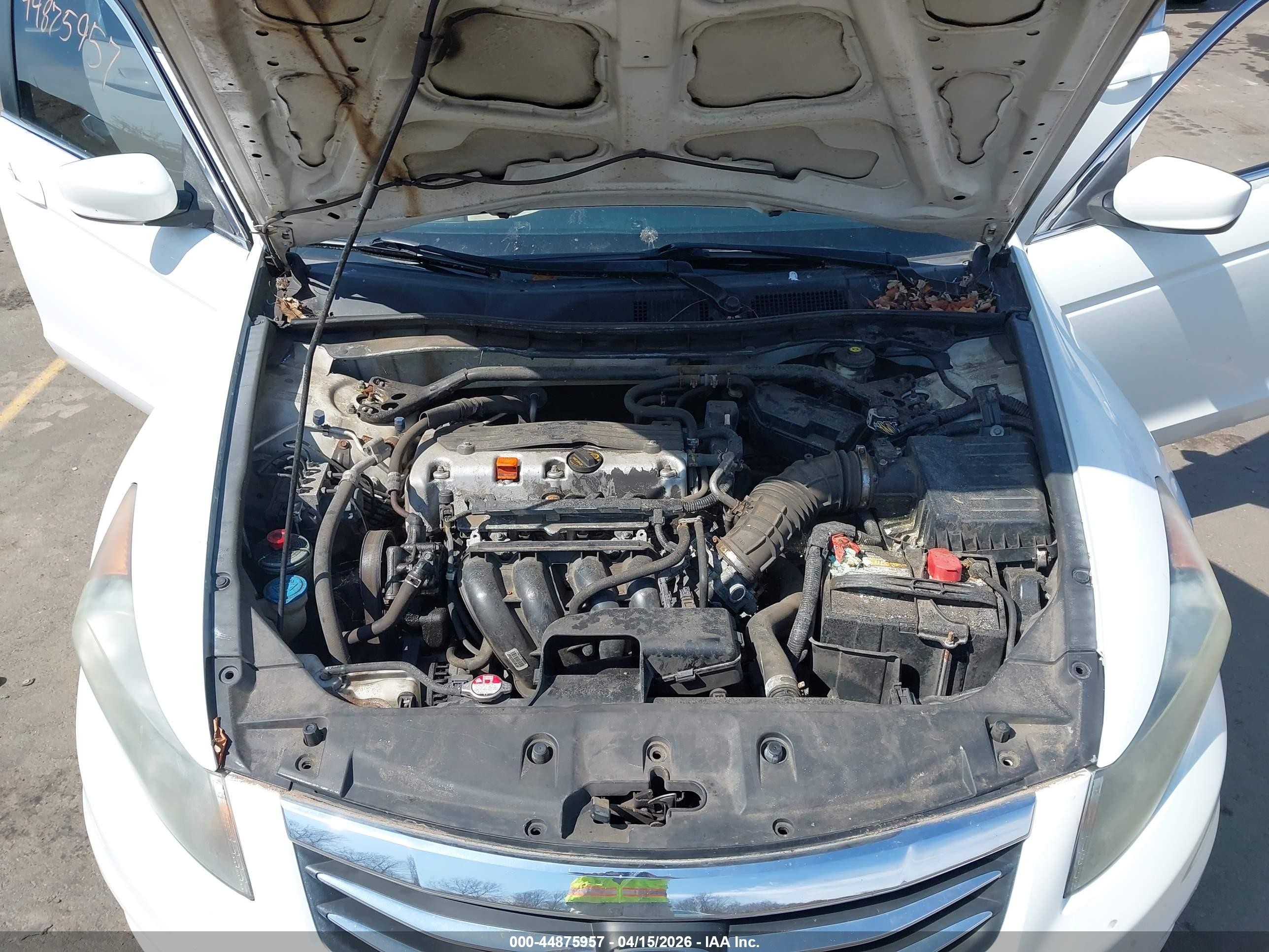 2011 Honda Accord 2.4 Ex-l White vin: 1HGCP2F84BA038542