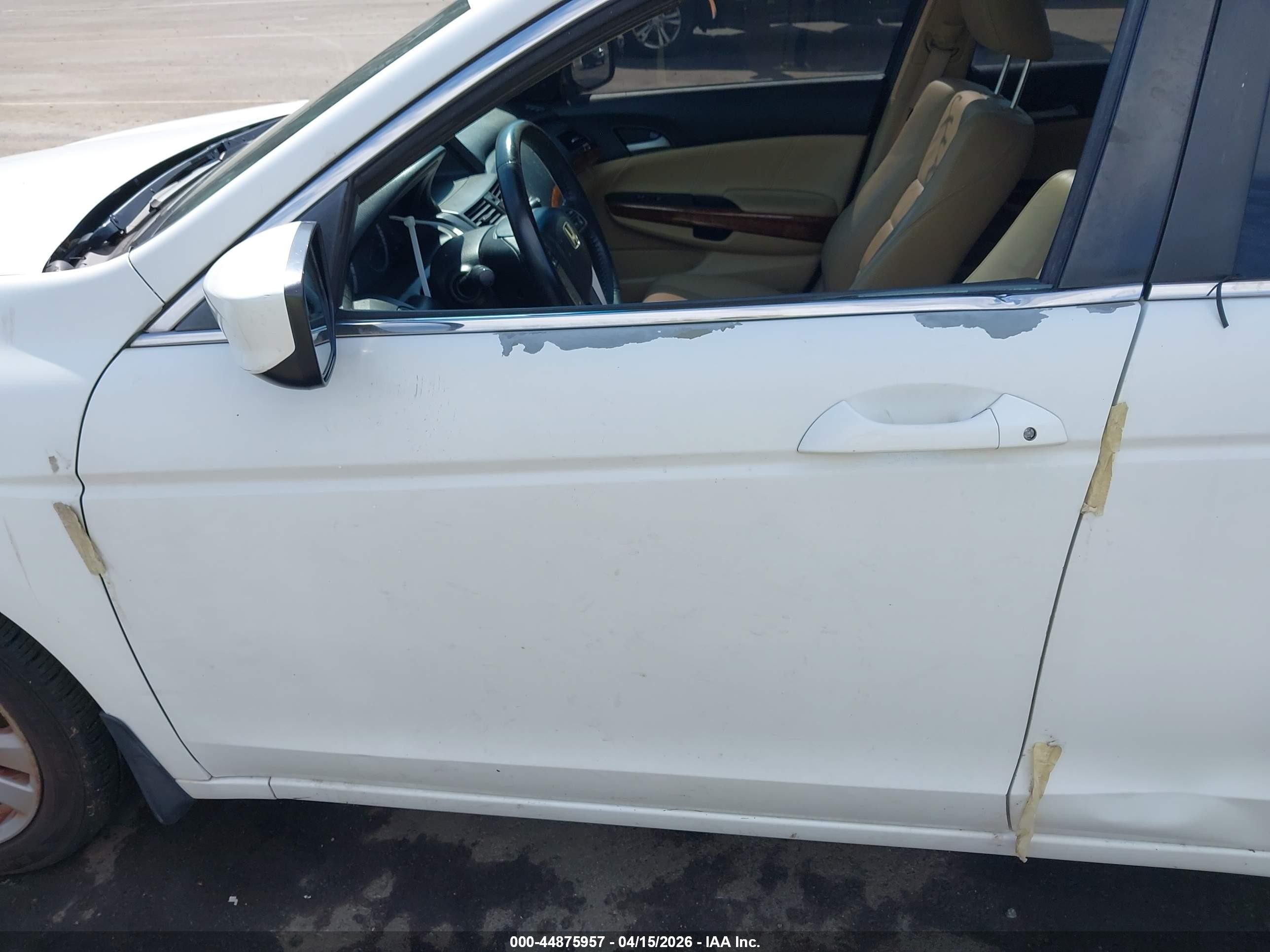 2011 Honda Accord 2.4 Ex-l White vin: 1HGCP2F84BA038542