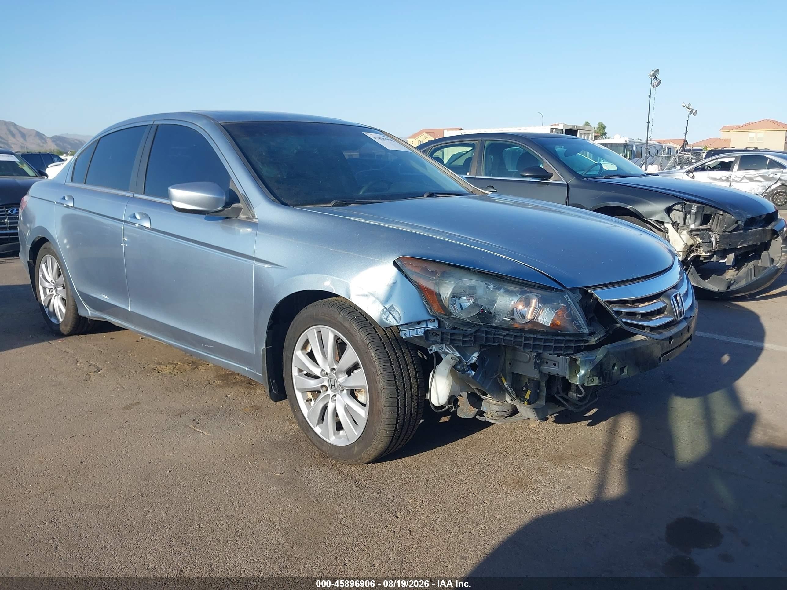 2011 Honda Accord 2.4 Ex-l Blue vin: 1HGCP2F84BA041246