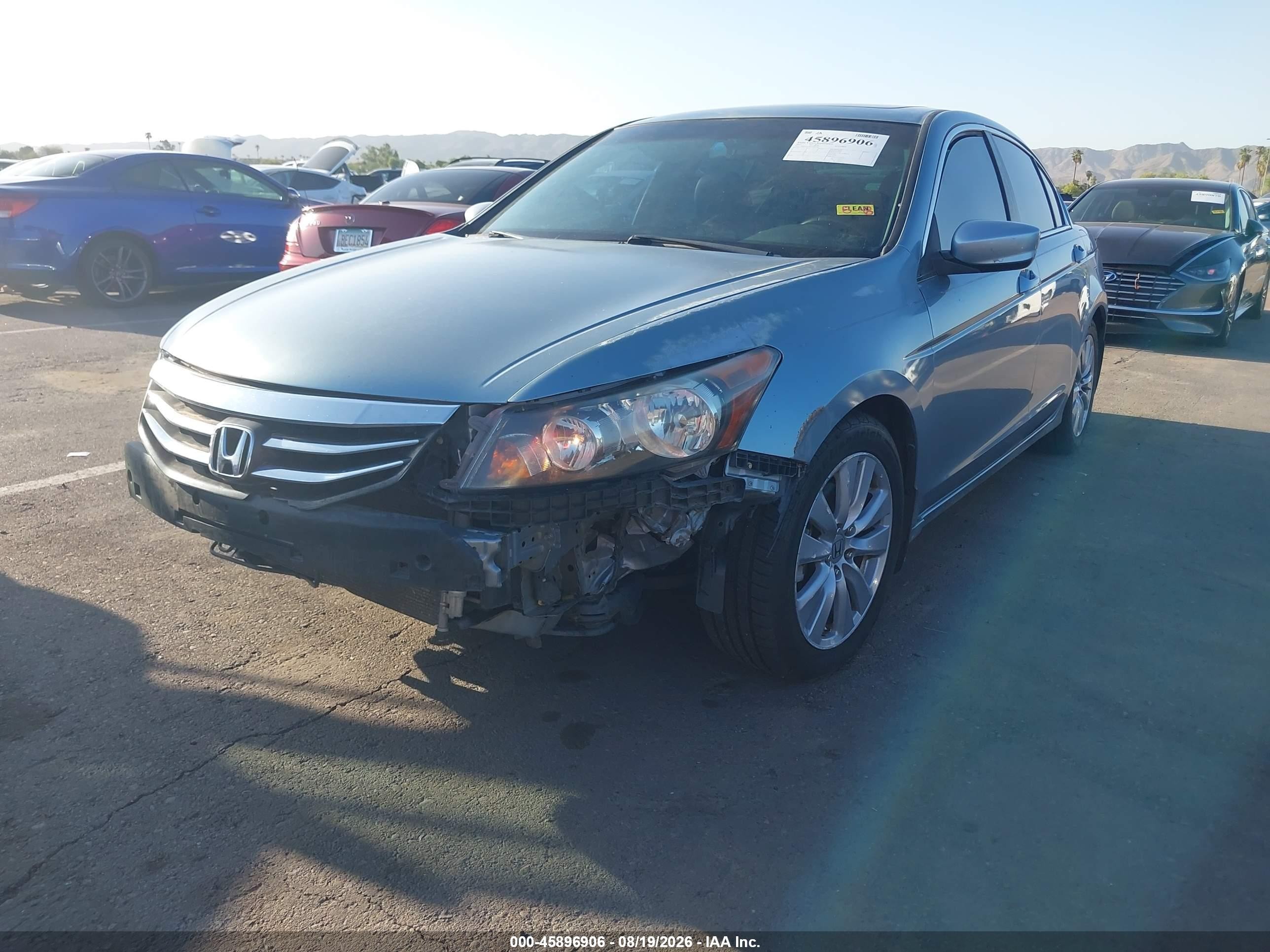 2011 Honda Accord 2.4 Ex-l Blue vin: 1HGCP2F84BA041246
