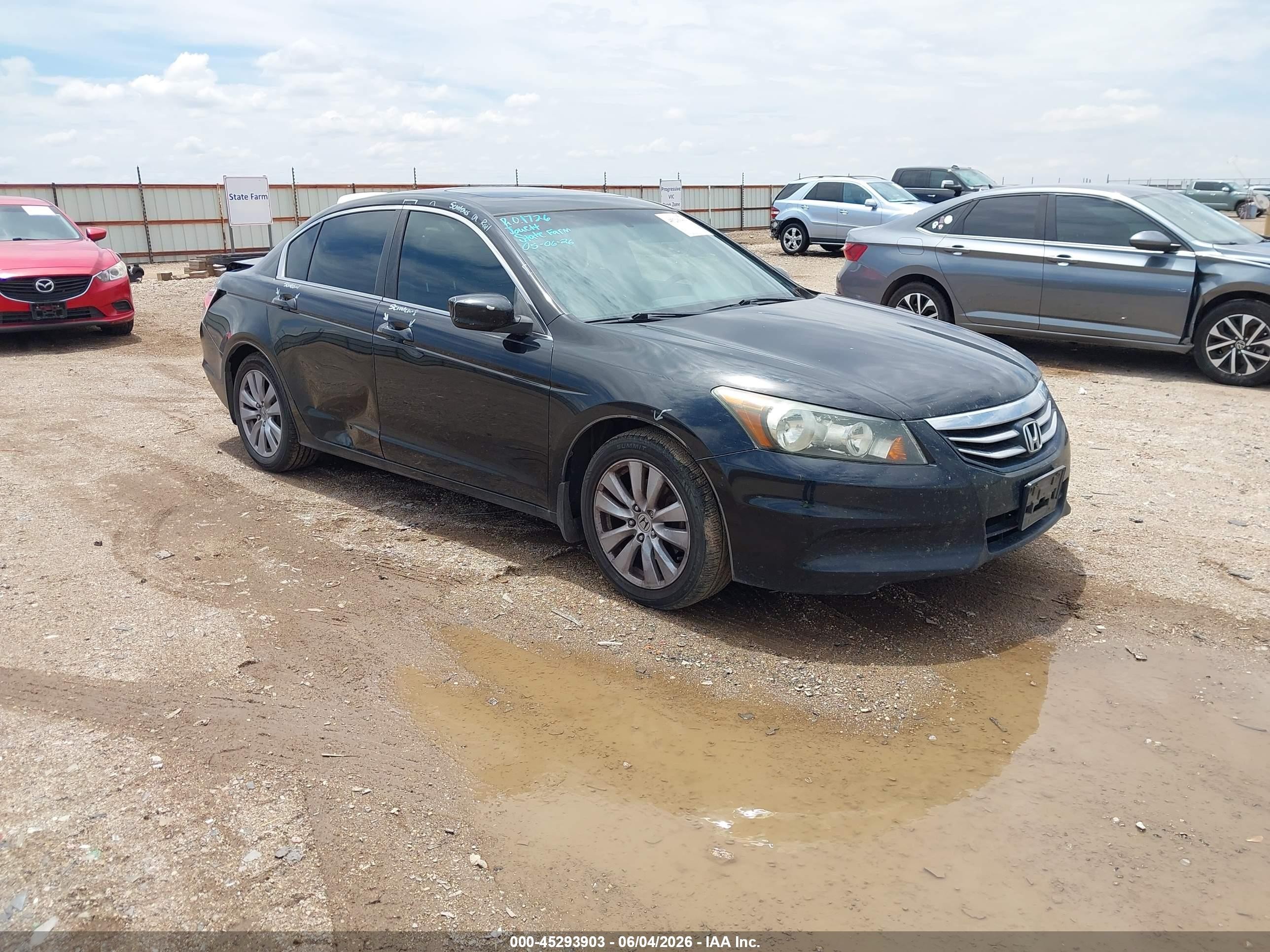 2011 Honda Accord 2.4 Ex-l Black vin: 1HGCP2F84BA074909