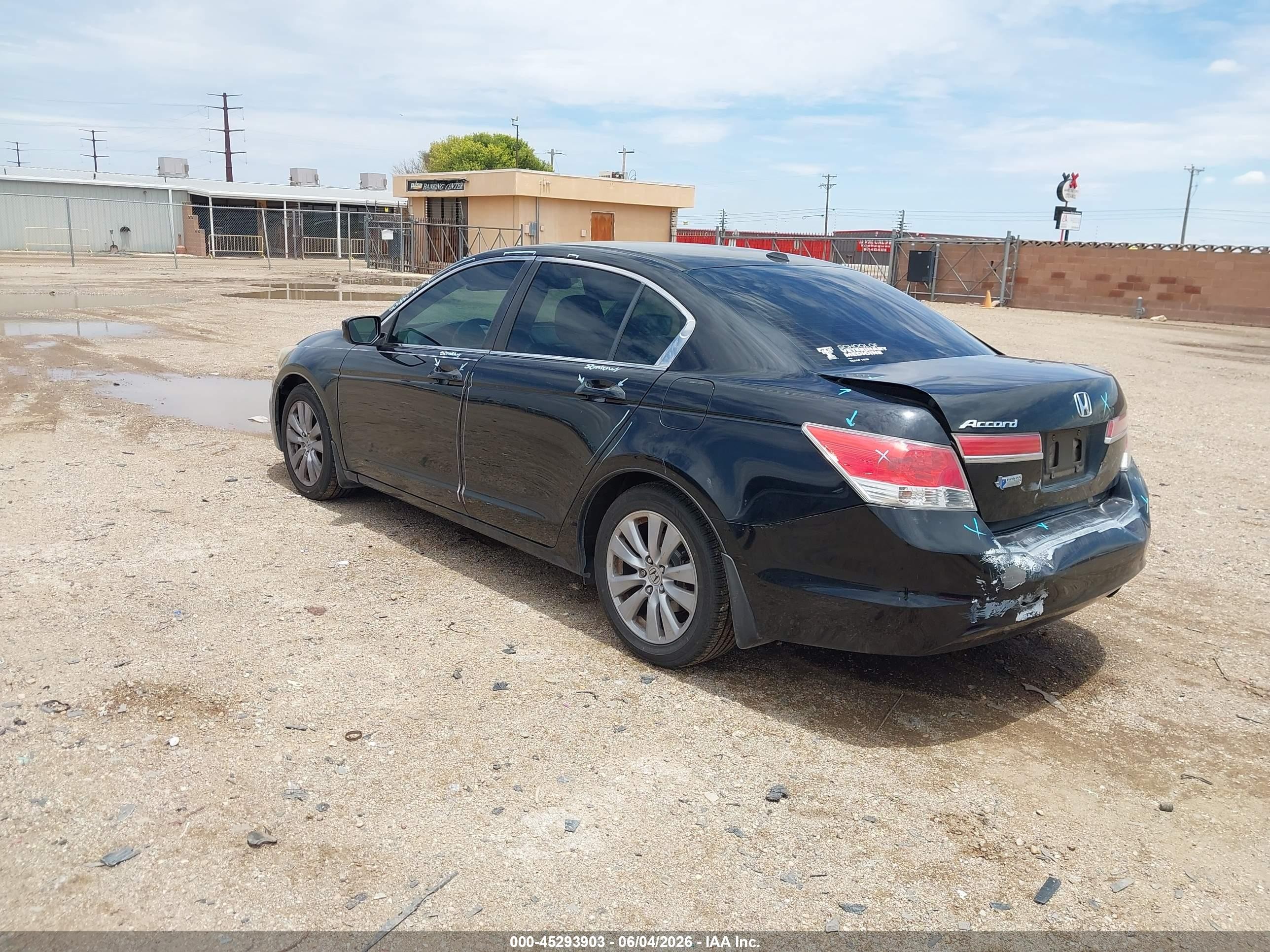 2011 Honda Accord 2.4 Ex-l Black vin: 1HGCP2F84BA074909