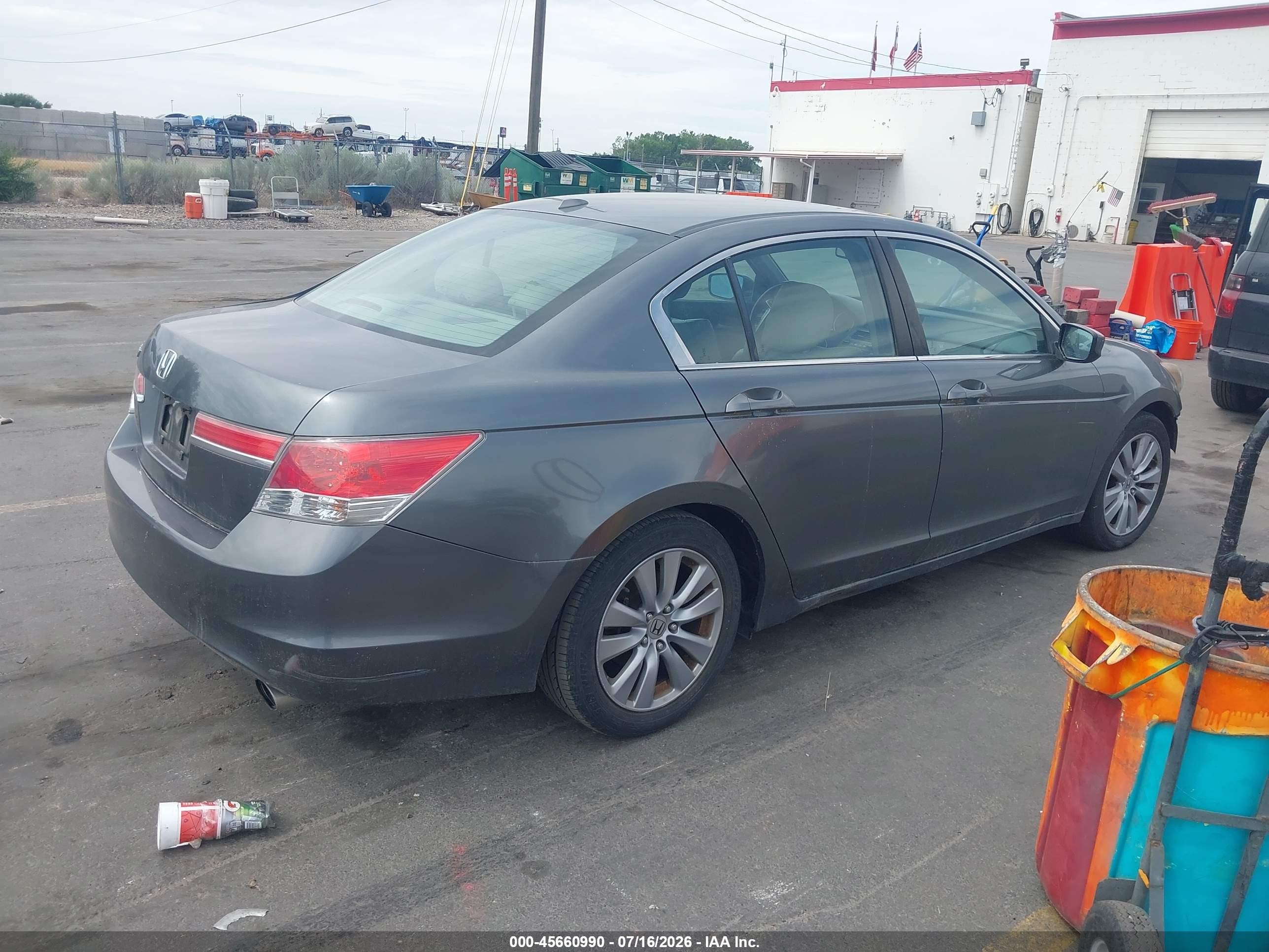 2011 Honda Accord 2.4 Ex-l Серый vin: 1HGCP2F84BA080144