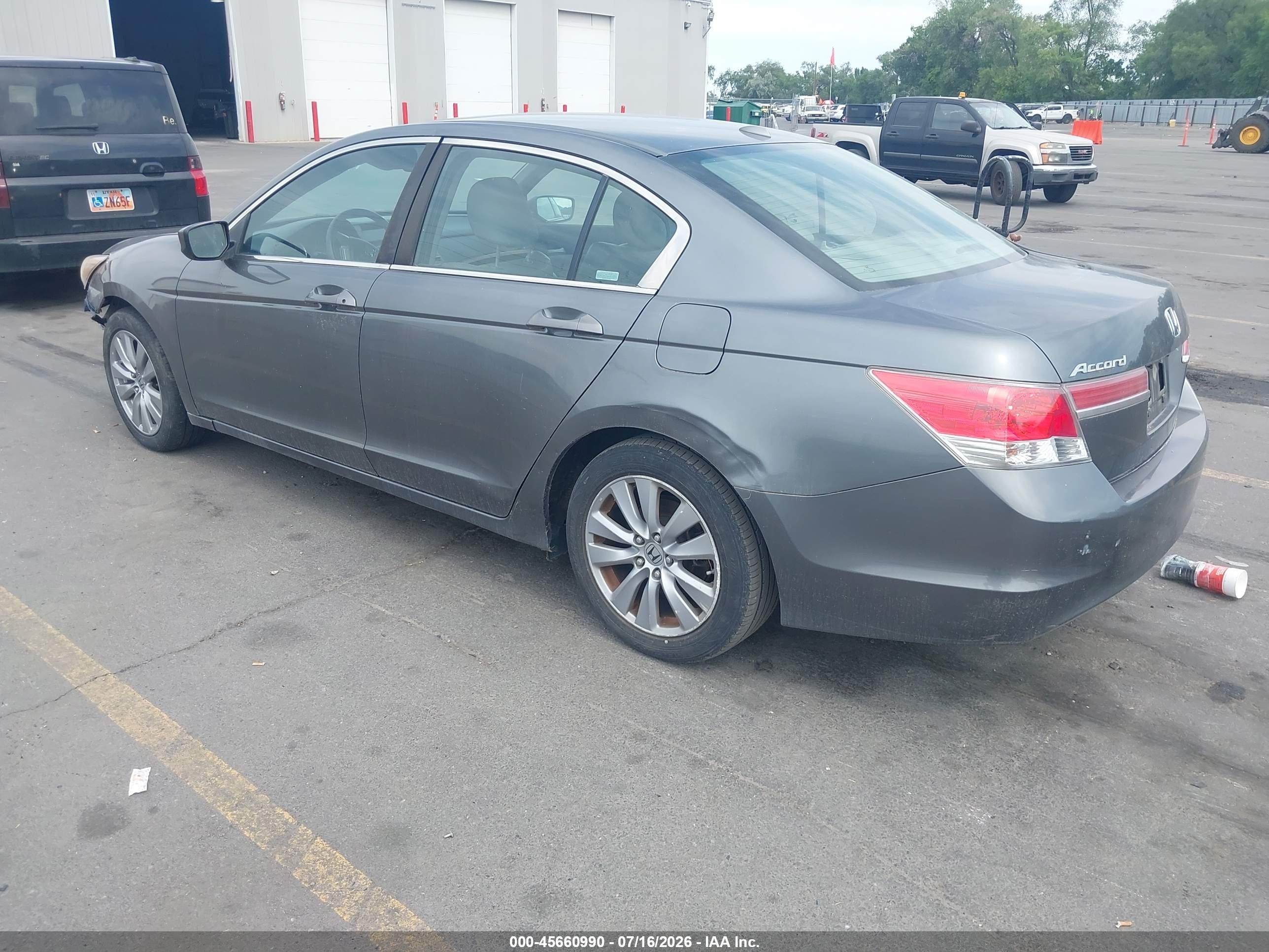 2011 Honda Accord 2.4 Ex-l Серый vin: 1HGCP2F84BA080144