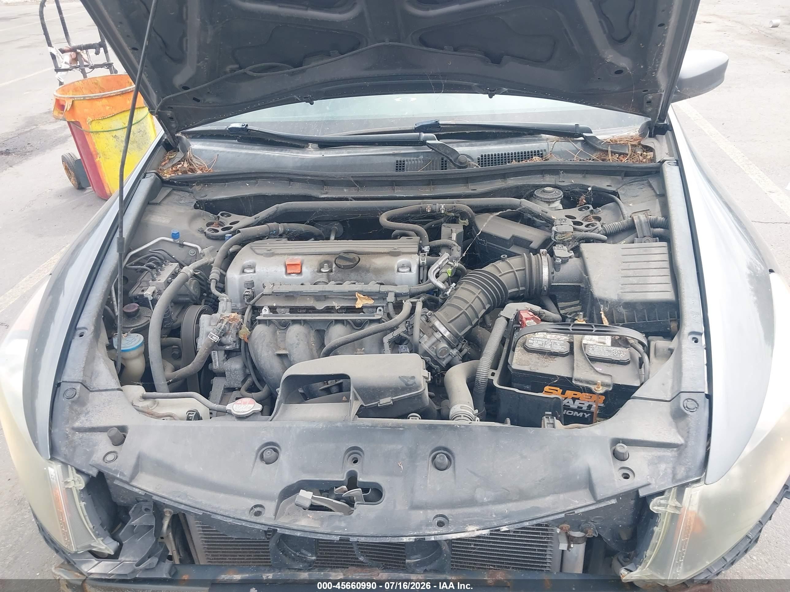 2011 Honda Accord 2.4 Ex-l Серый vin: 1HGCP2F84BA080144