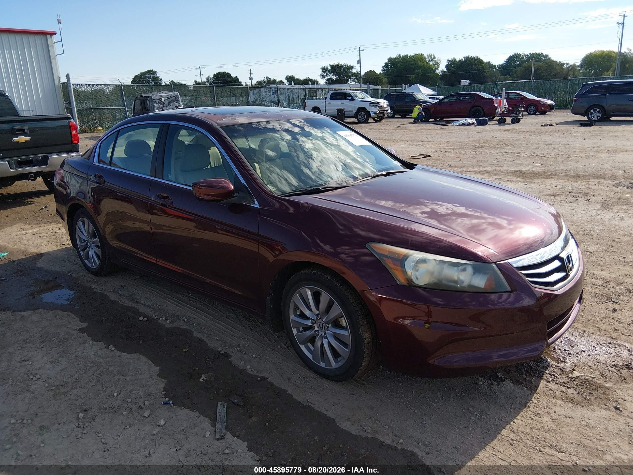 2011 Honda Accord 2.4 Ex-l Burgundy vin: 1HGCP2F84BA098899