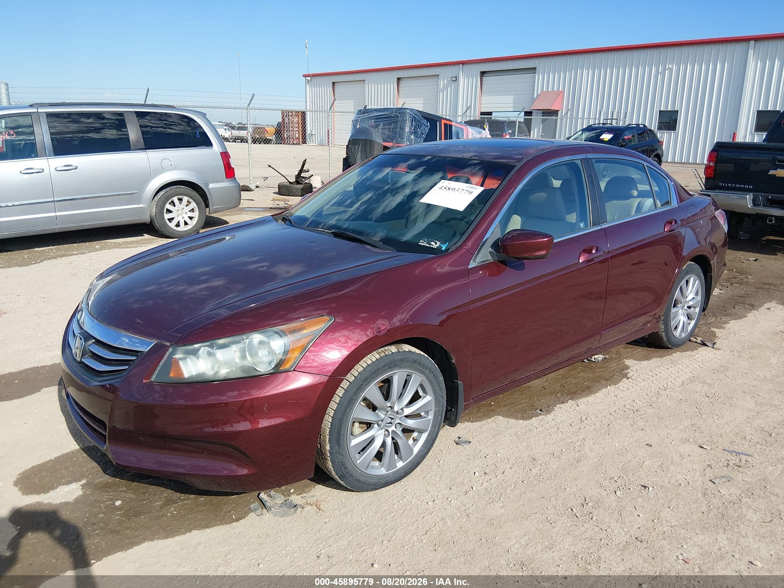 2011 Honda Accord 2.4 Ex-l Burgundy vin: 1HGCP2F84BA098899