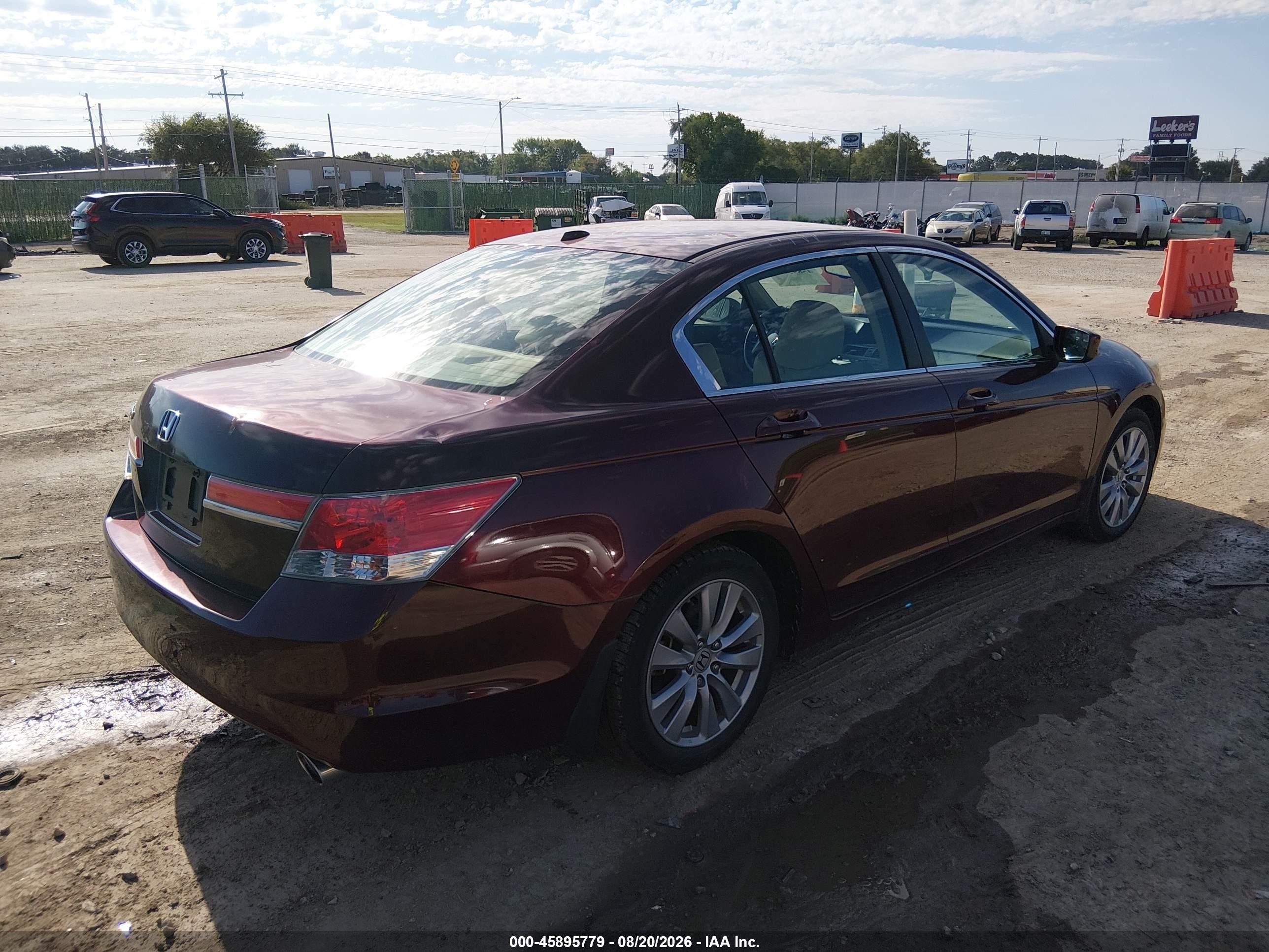 2011 Honda Accord 2.4 Ex-l Burgundy vin: 1HGCP2F84BA098899