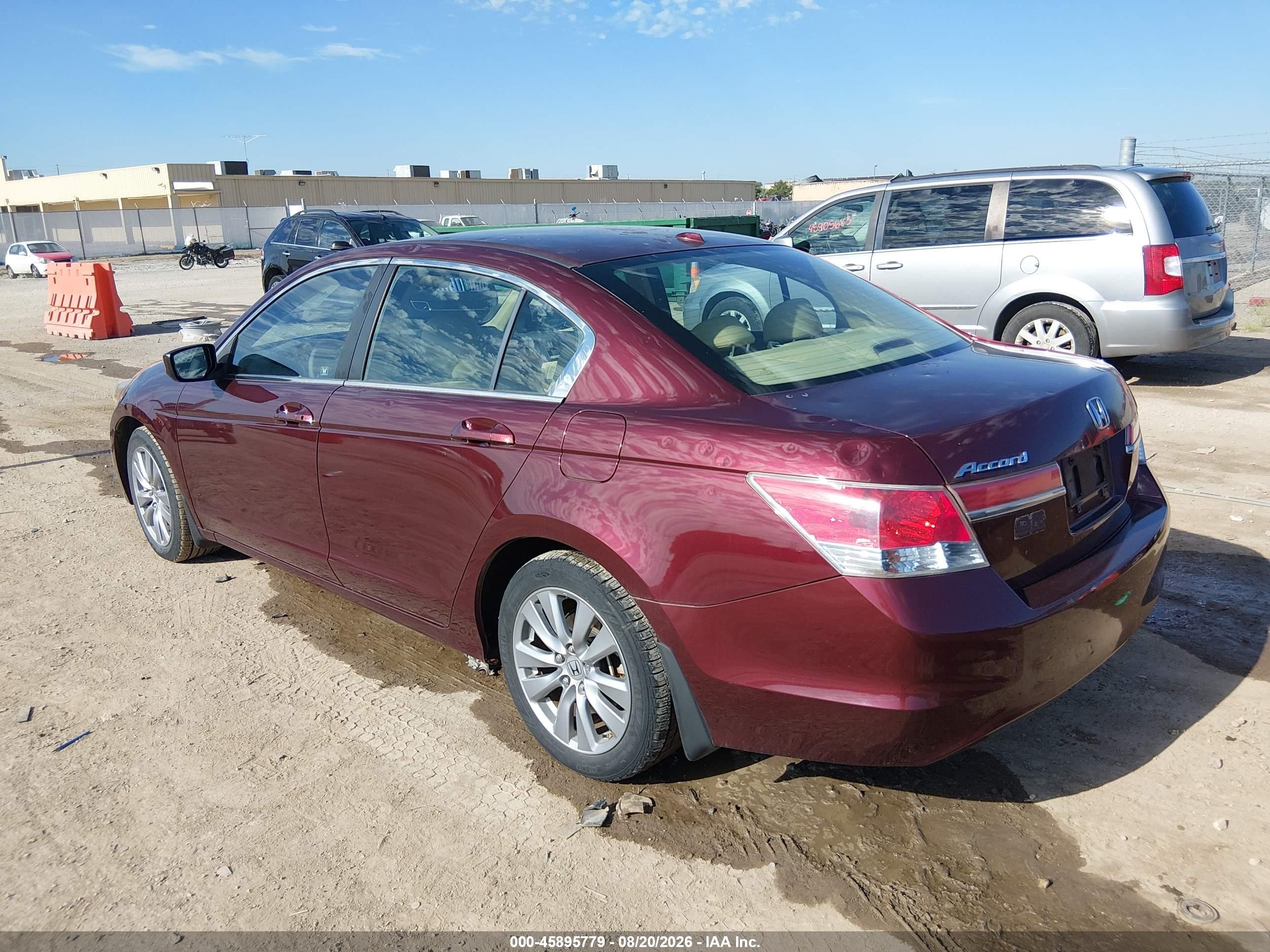 2011 Honda Accord 2.4 Ex-l Burgundy vin: 1HGCP2F84BA098899