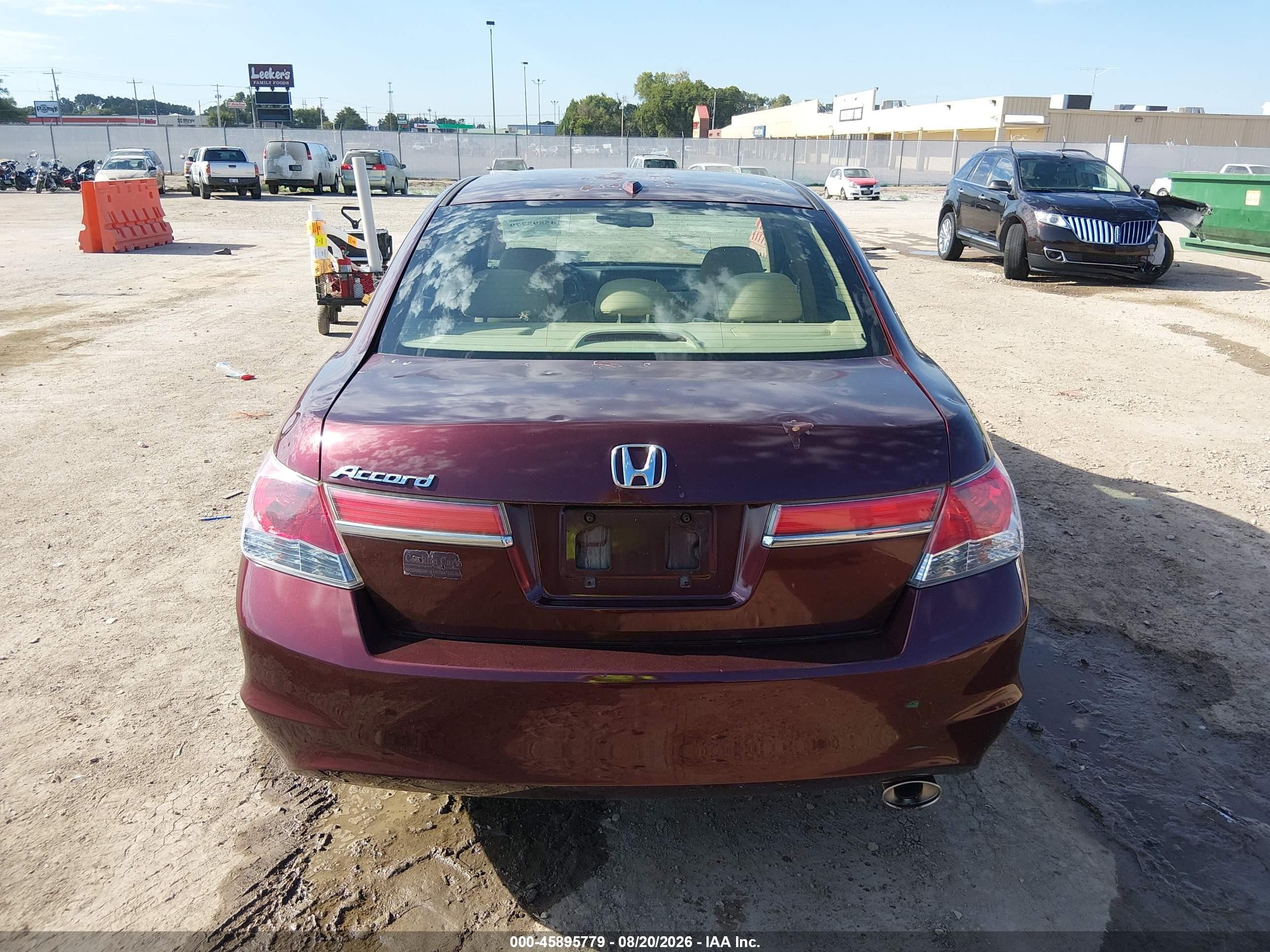 2011 Honda Accord 2.4 Ex-l Burgundy vin: 1HGCP2F84BA098899