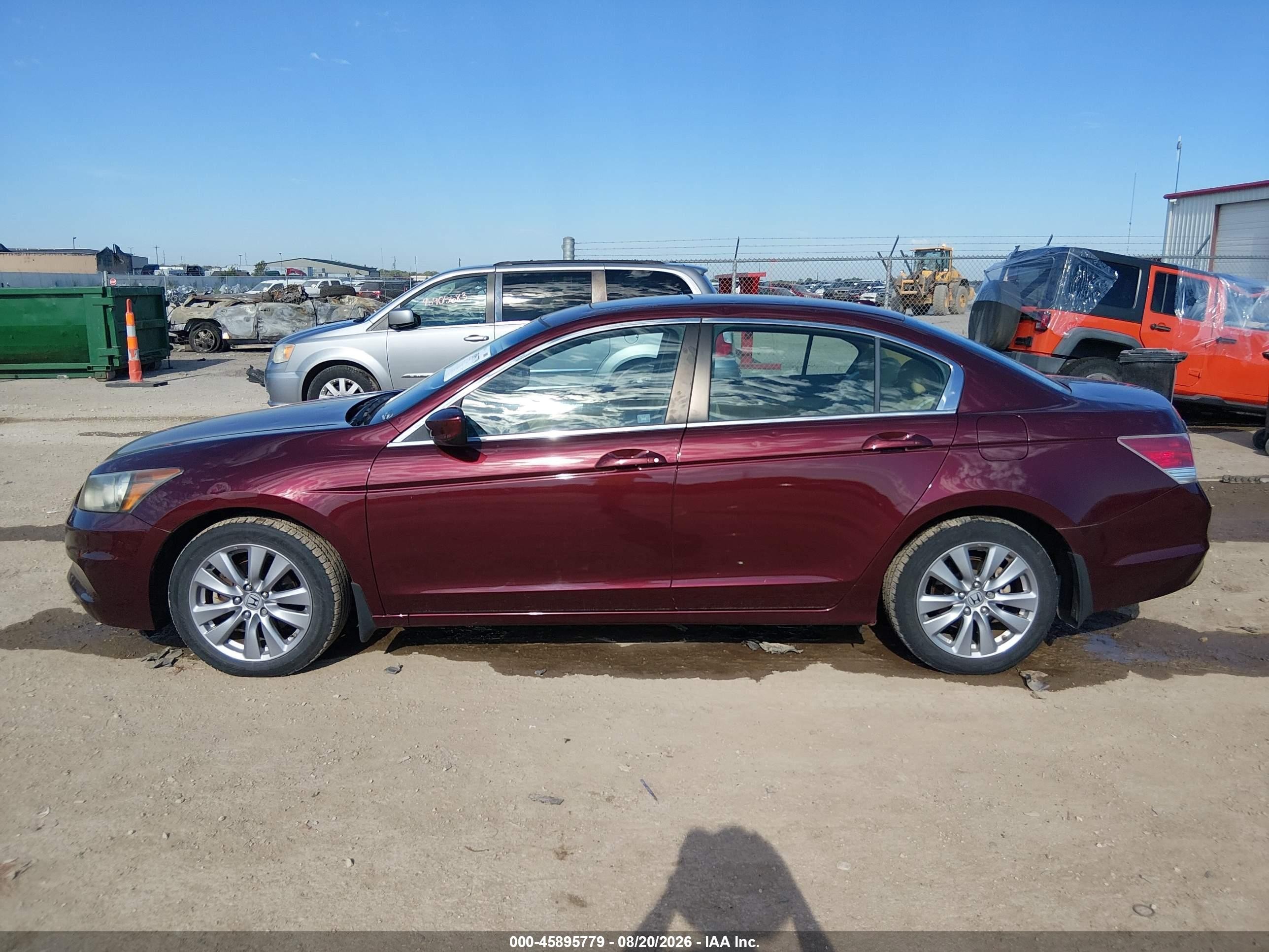 2011 Honda Accord 2.4 Ex-l Burgundy vin: 1HGCP2F84BA098899