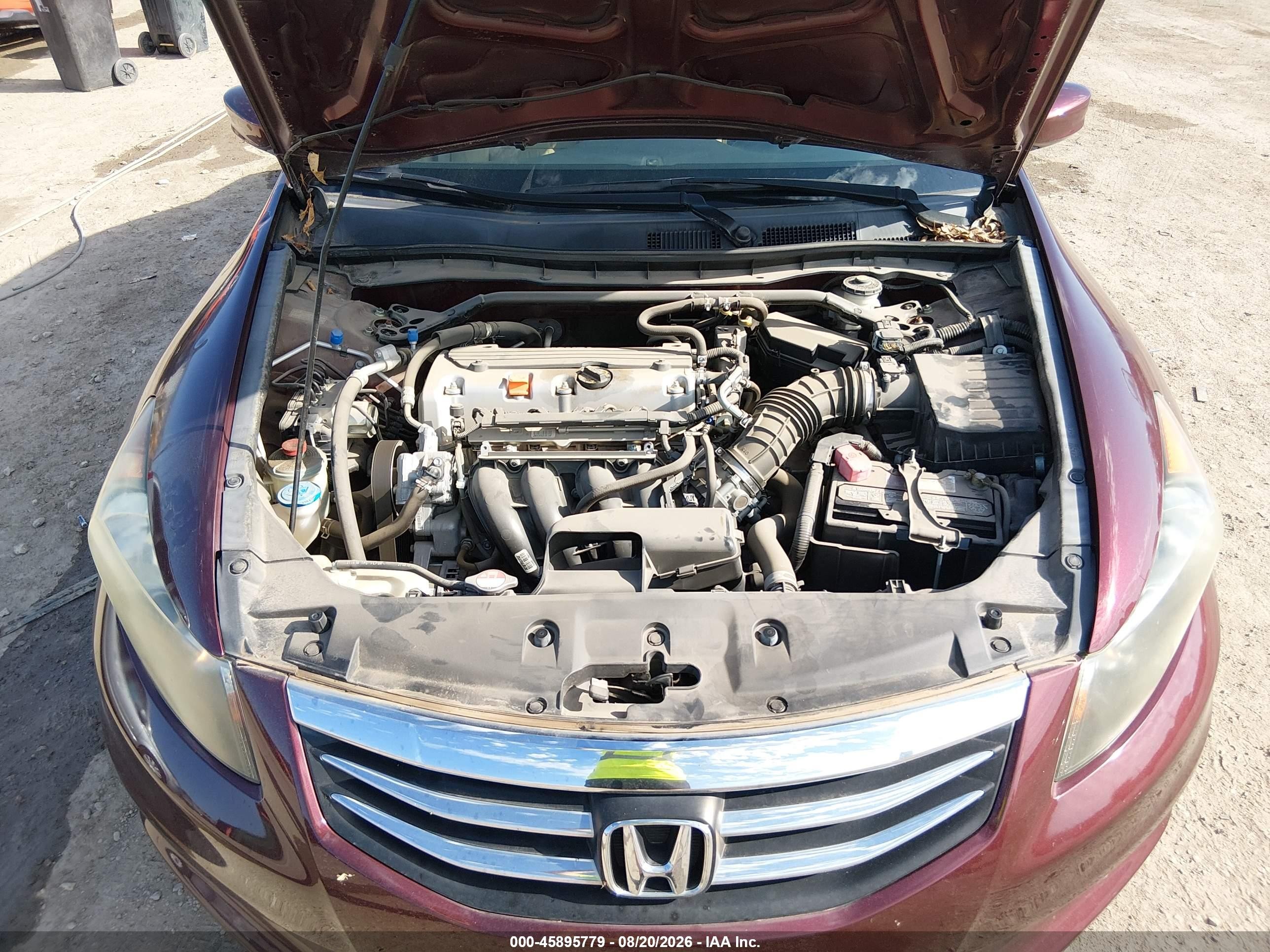 2011 Honda Accord 2.4 Ex-l Burgundy vin: 1HGCP2F84BA098899