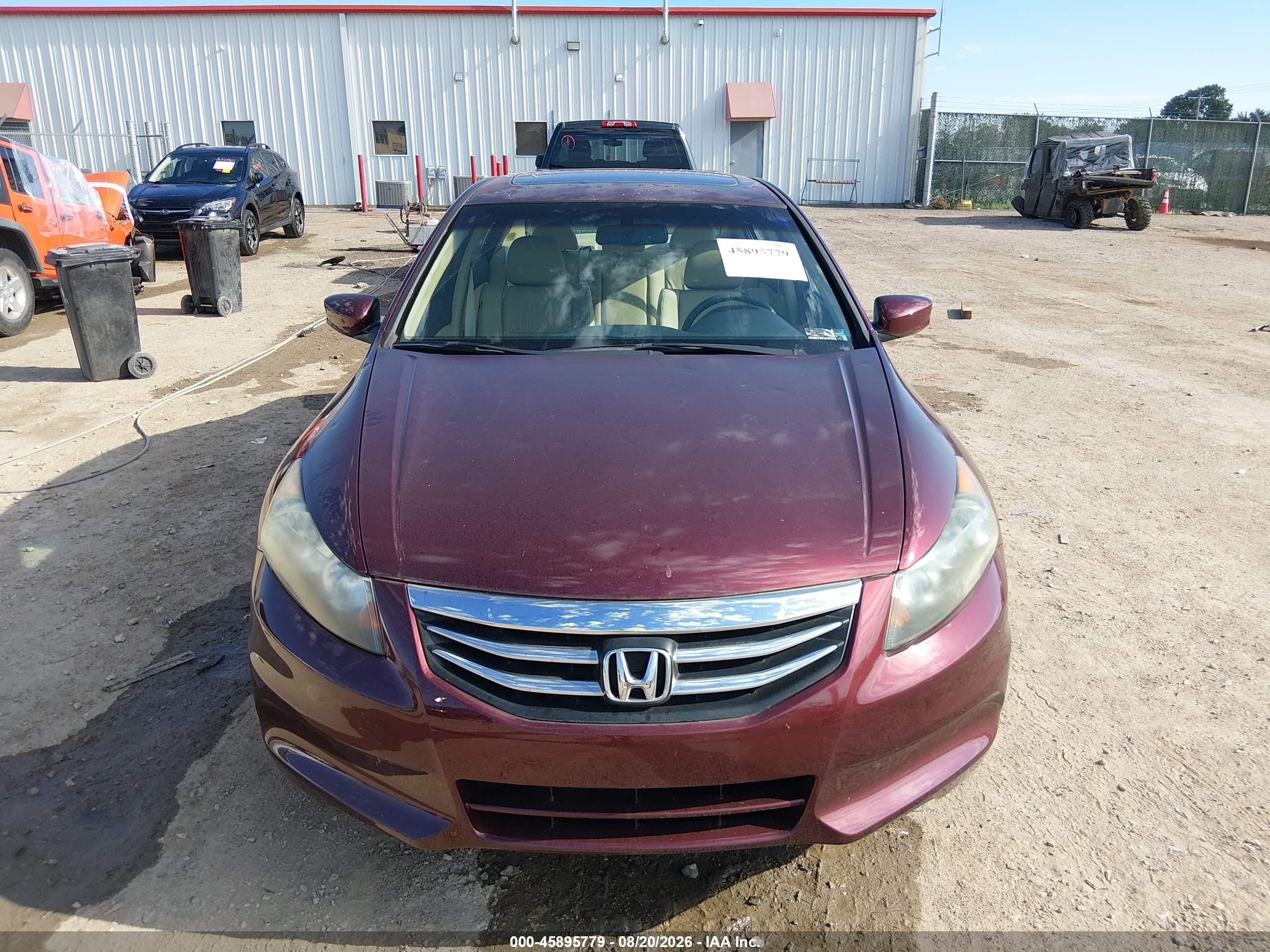 2011 Honda Accord 2.4 Ex-l Burgundy vin: 1HGCP2F84BA098899