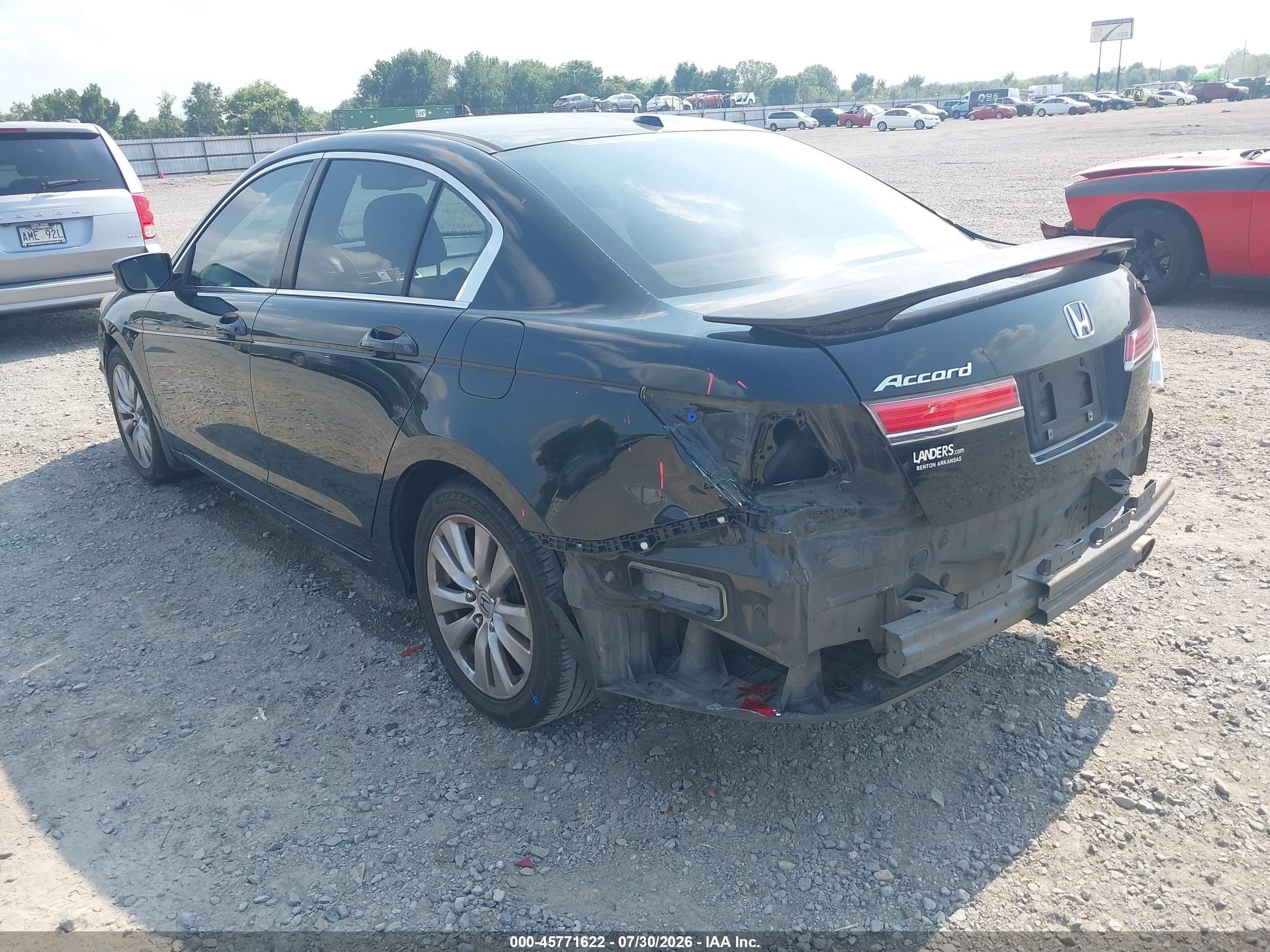 2011 Honda Accord 2.4 Ex-l Black vin: 1HGCP2F84BA125194