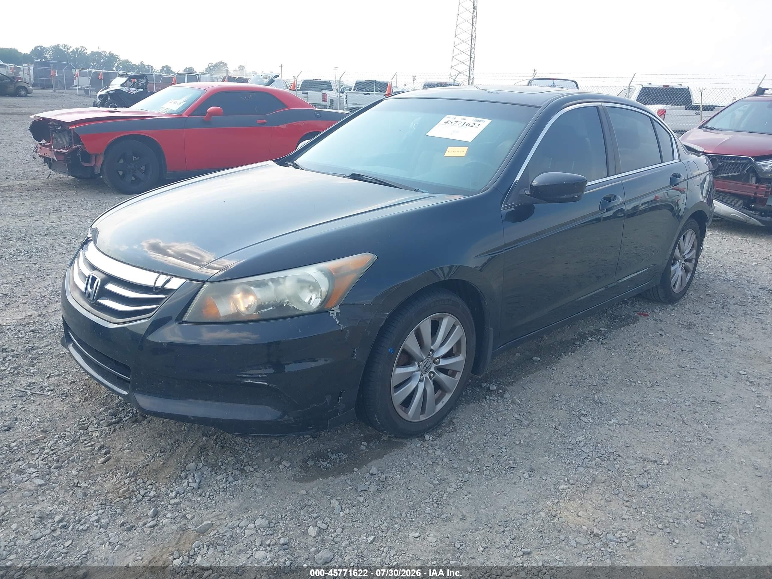 2011 Honda Accord 2.4 Ex-l Black vin: 1HGCP2F84BA125194