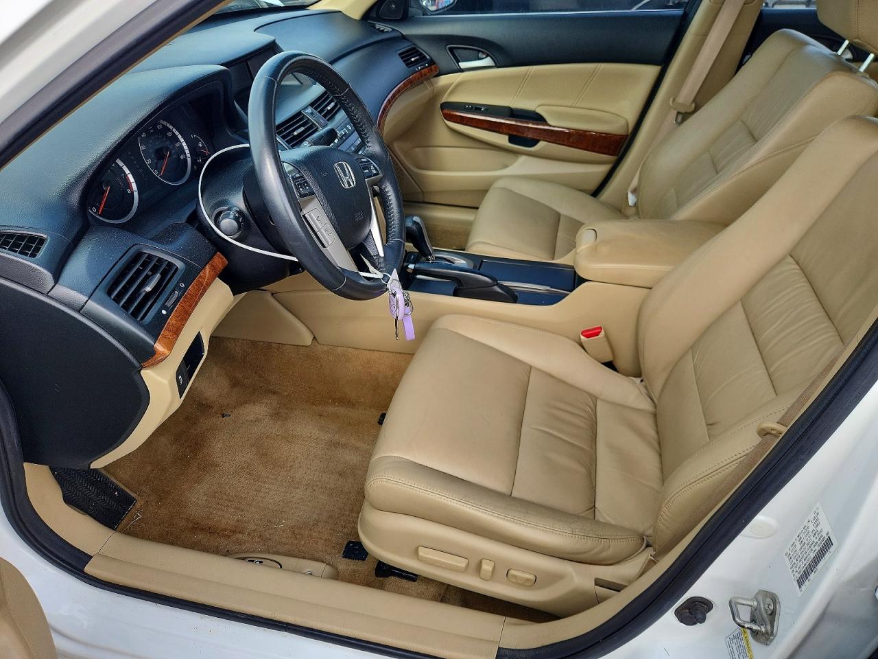 2011 Honda Accord Exl White vin: 1HGCP2F84BA125812
