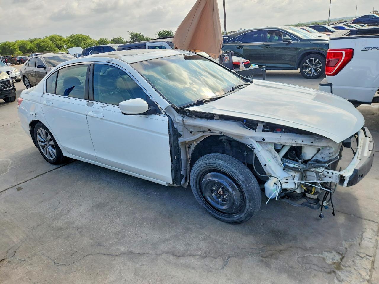 2011 Honda Accord Exl White vin: 1HGCP2F84BA125812