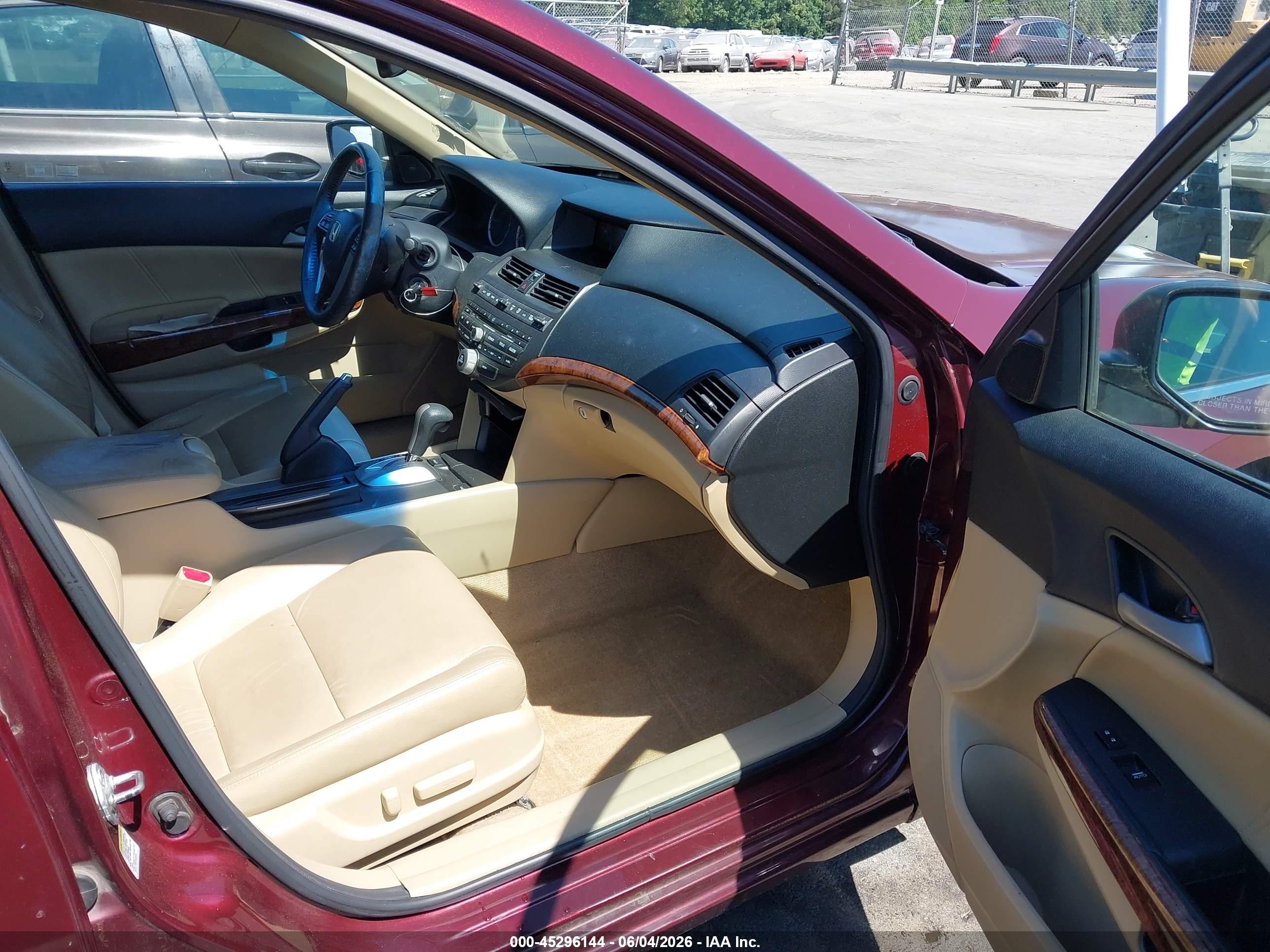 2011 Honda Accord 2.4 Ex-l Burgundy vin: 1HGCP2F84BA131609