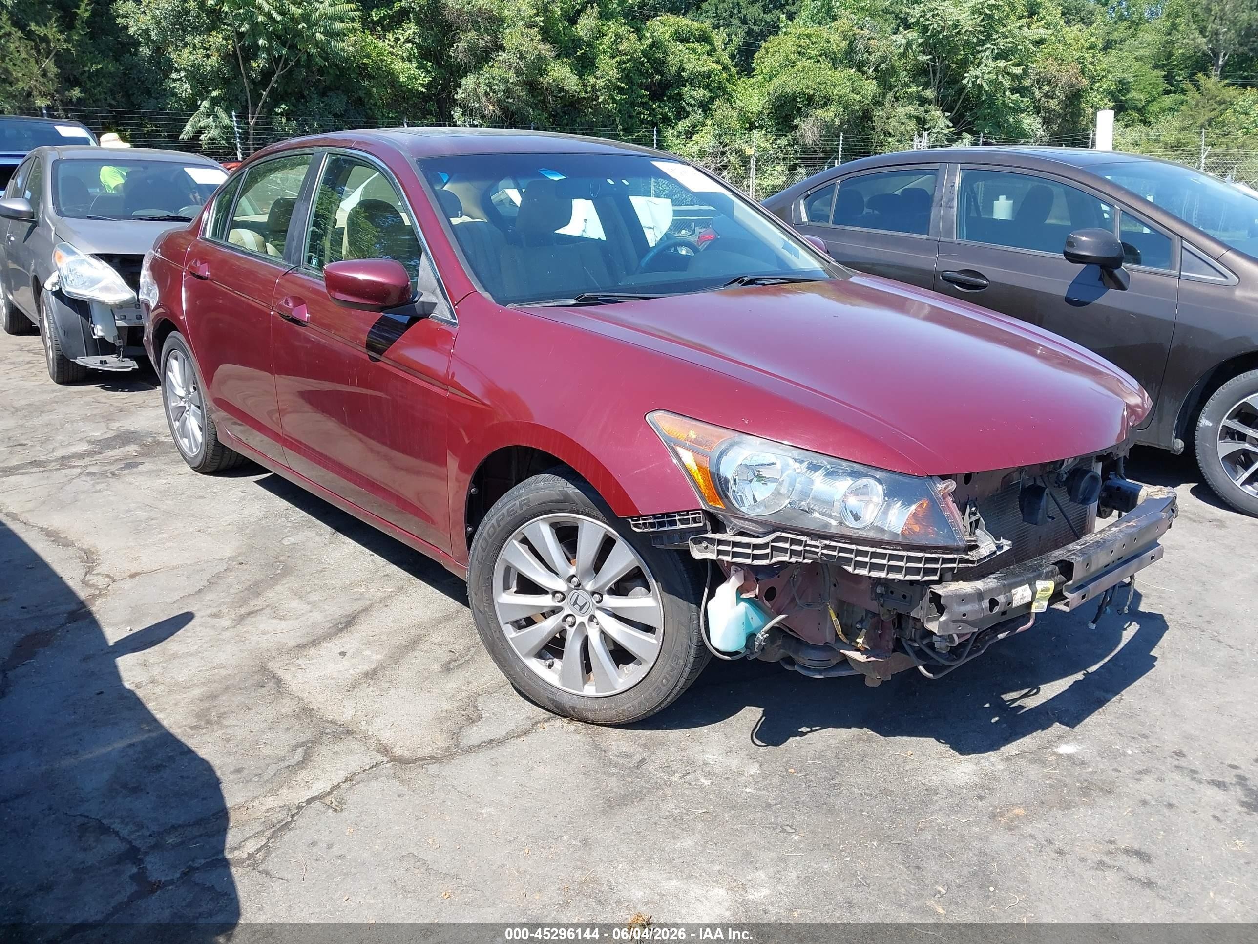 2011 Honda Accord 2.4 Ex-l Burgundy vin: 1HGCP2F84BA131609
