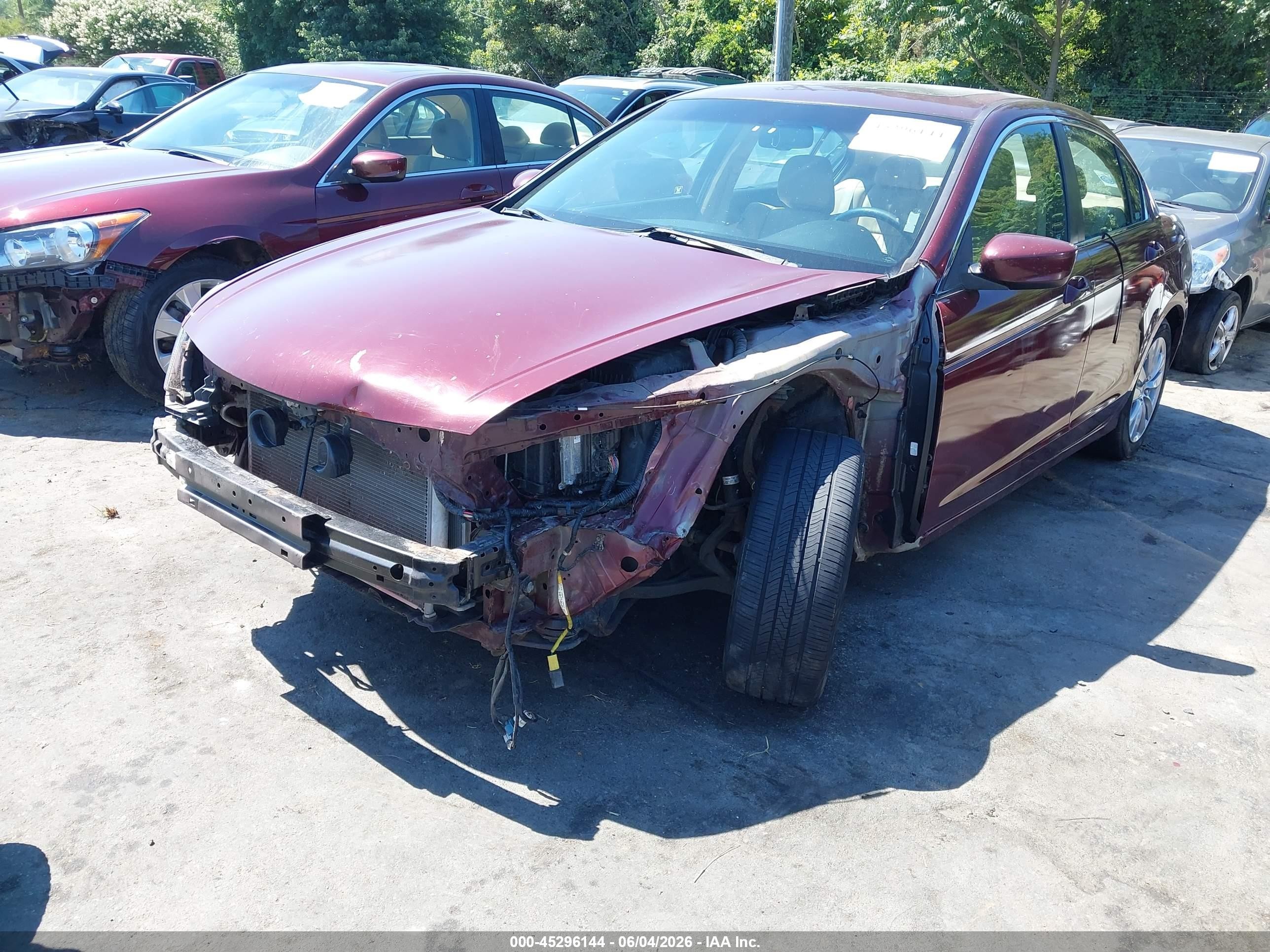 2011 Honda Accord 2.4 Ex-l Burgundy vin: 1HGCP2F84BA131609