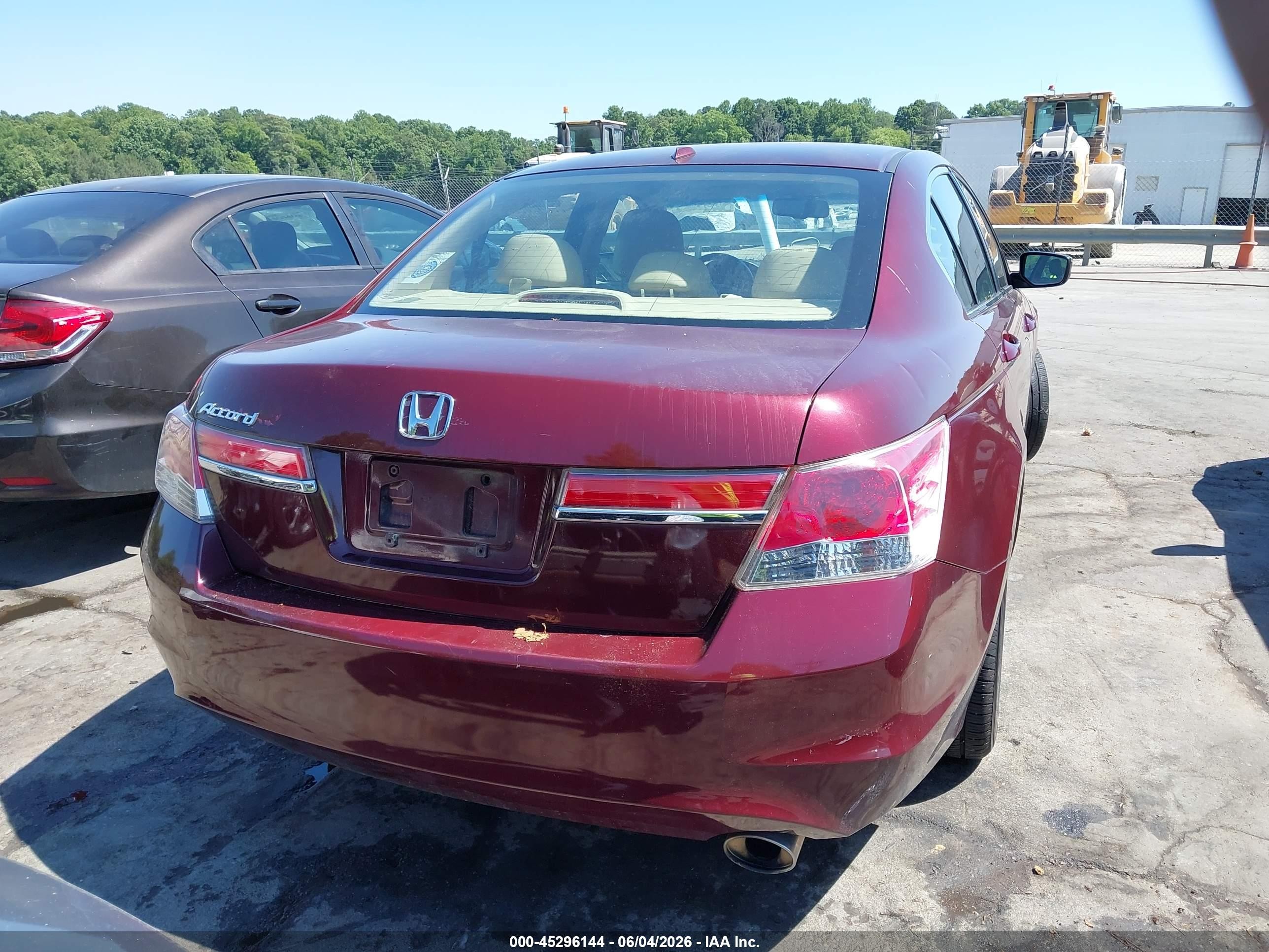 2011 Honda Accord 2.4 Ex-l Burgundy vin: 1HGCP2F84BA131609