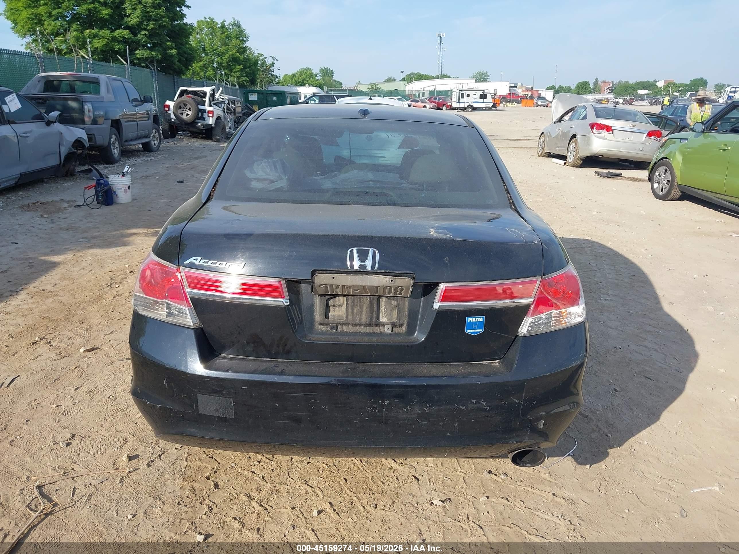 2011 Honda Accord 2.4 Ex-l Black vin: 1HGCP2F84BA141623