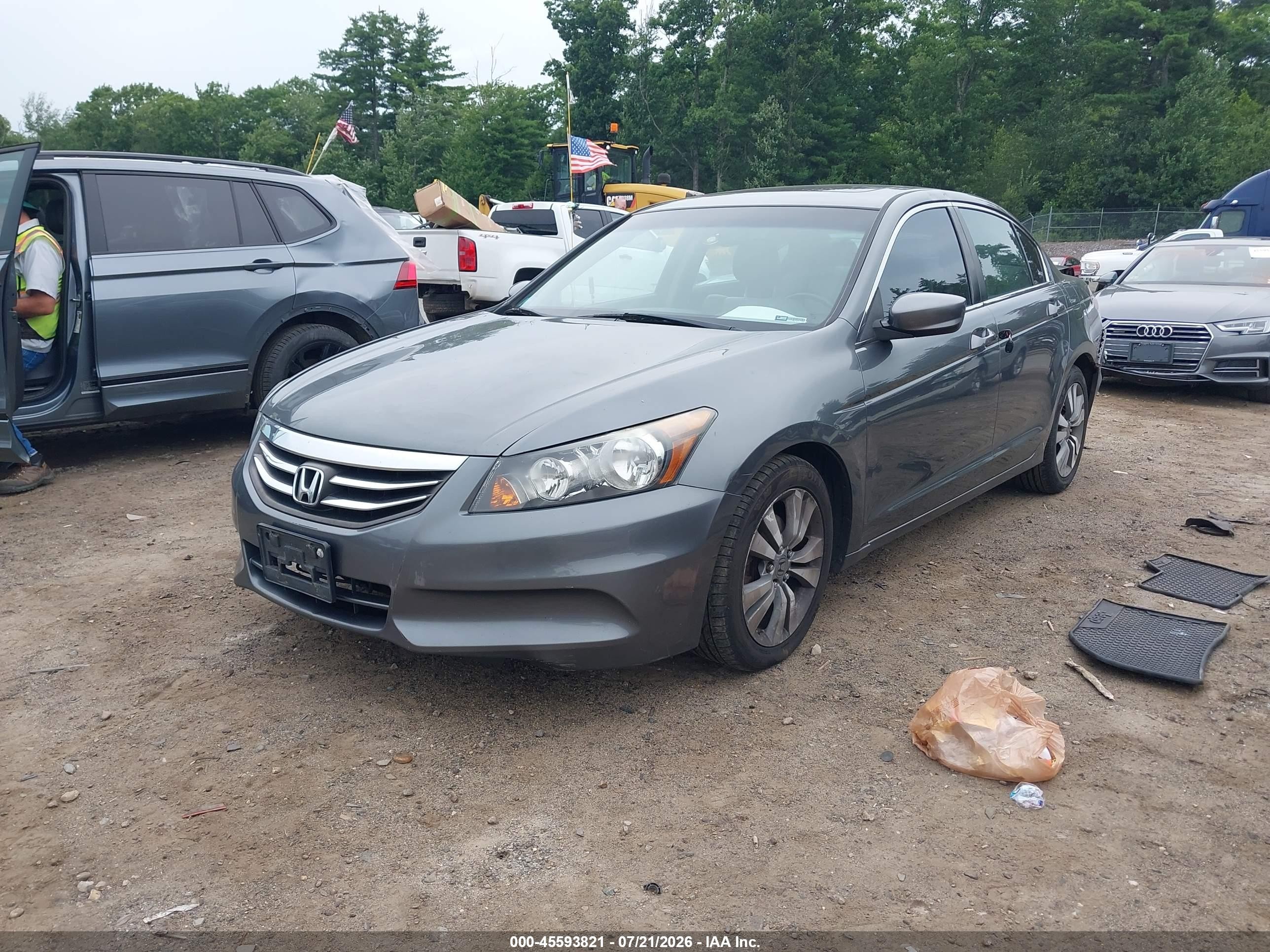 2012 Honda Accord 2.4 Ex-l Gray vin: 1HGCP2F84CA101933