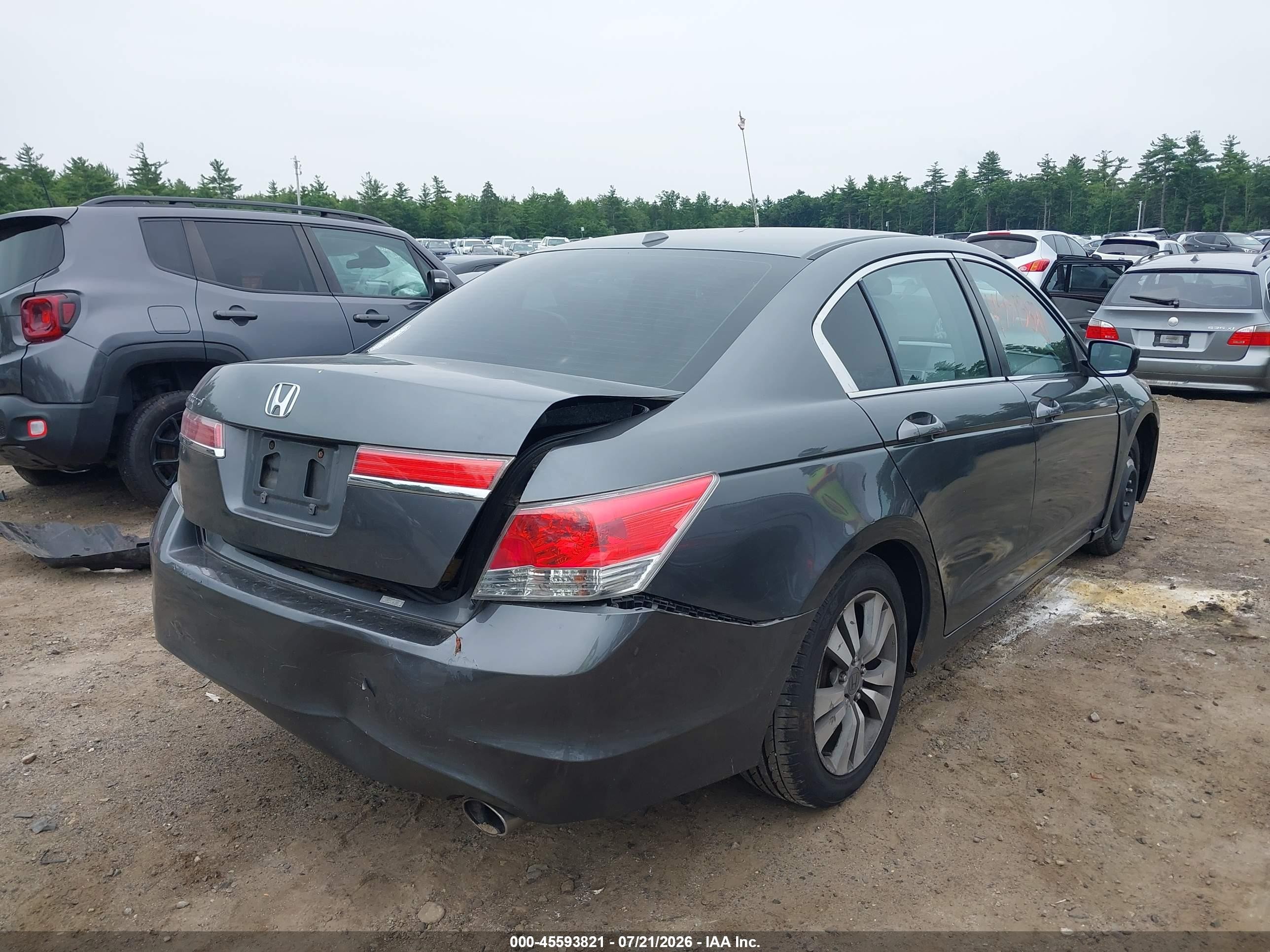 2012 Honda Accord 2.4 Ex-l Gray vin: 1HGCP2F84CA101933