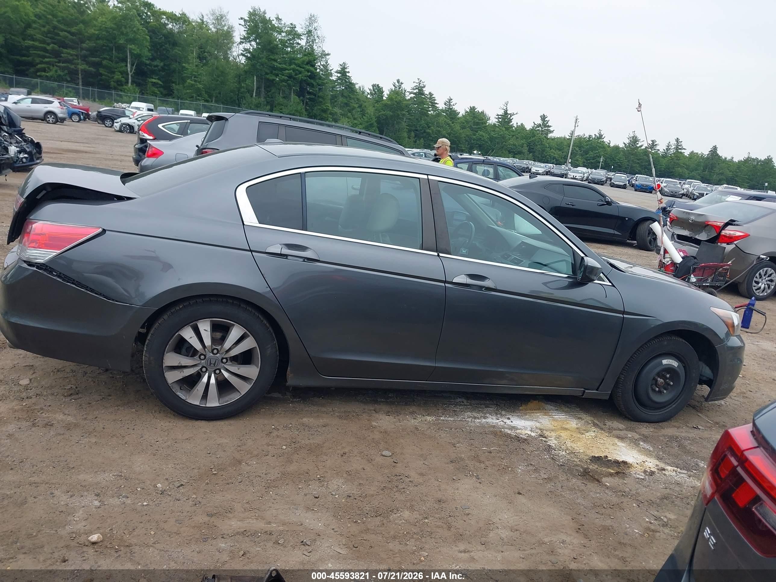2012 Honda Accord 2.4 Ex-l Gray vin: 1HGCP2F84CA101933