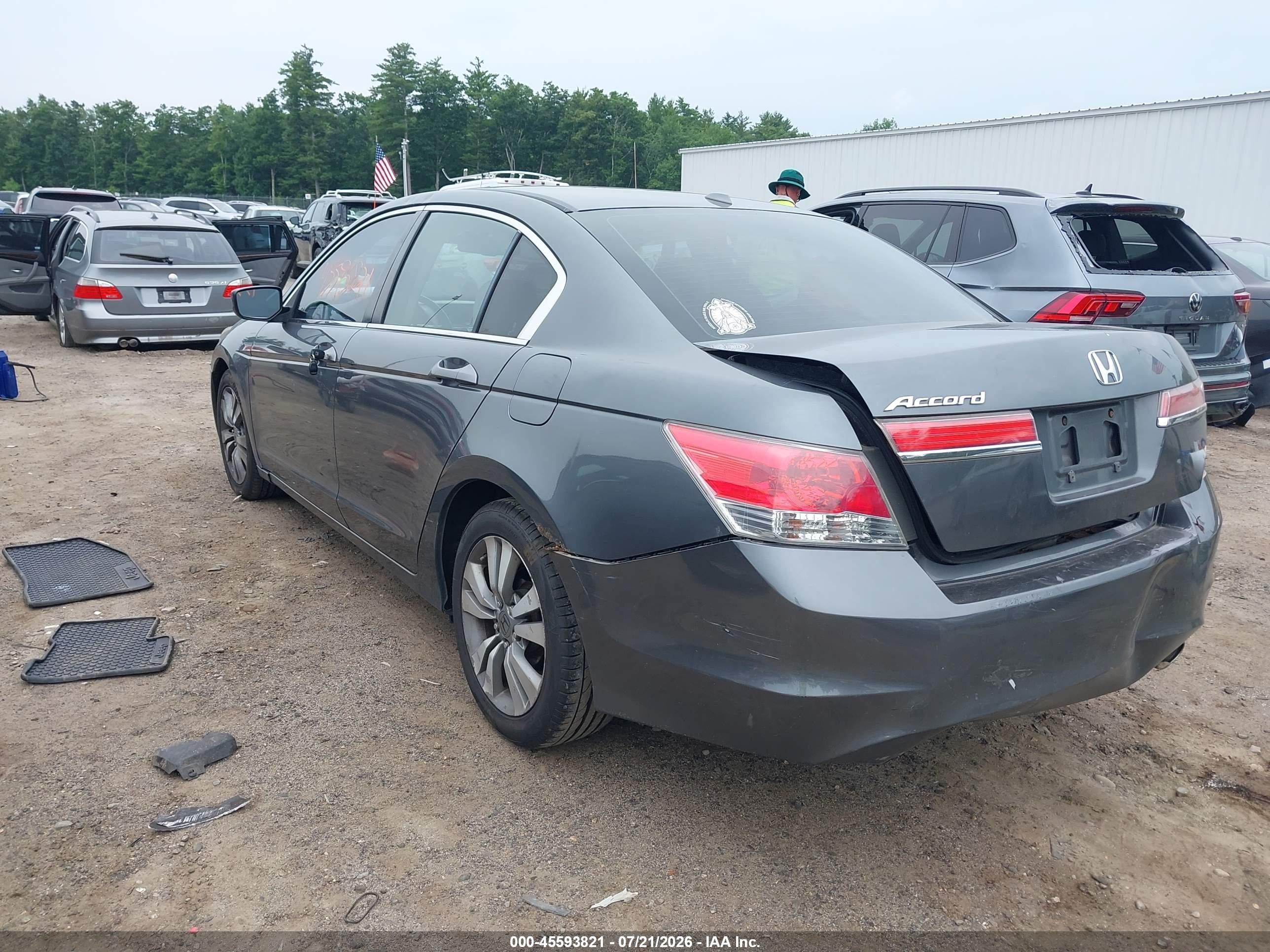 2012 Honda Accord 2.4 Ex-l Gray vin: 1HGCP2F84CA101933