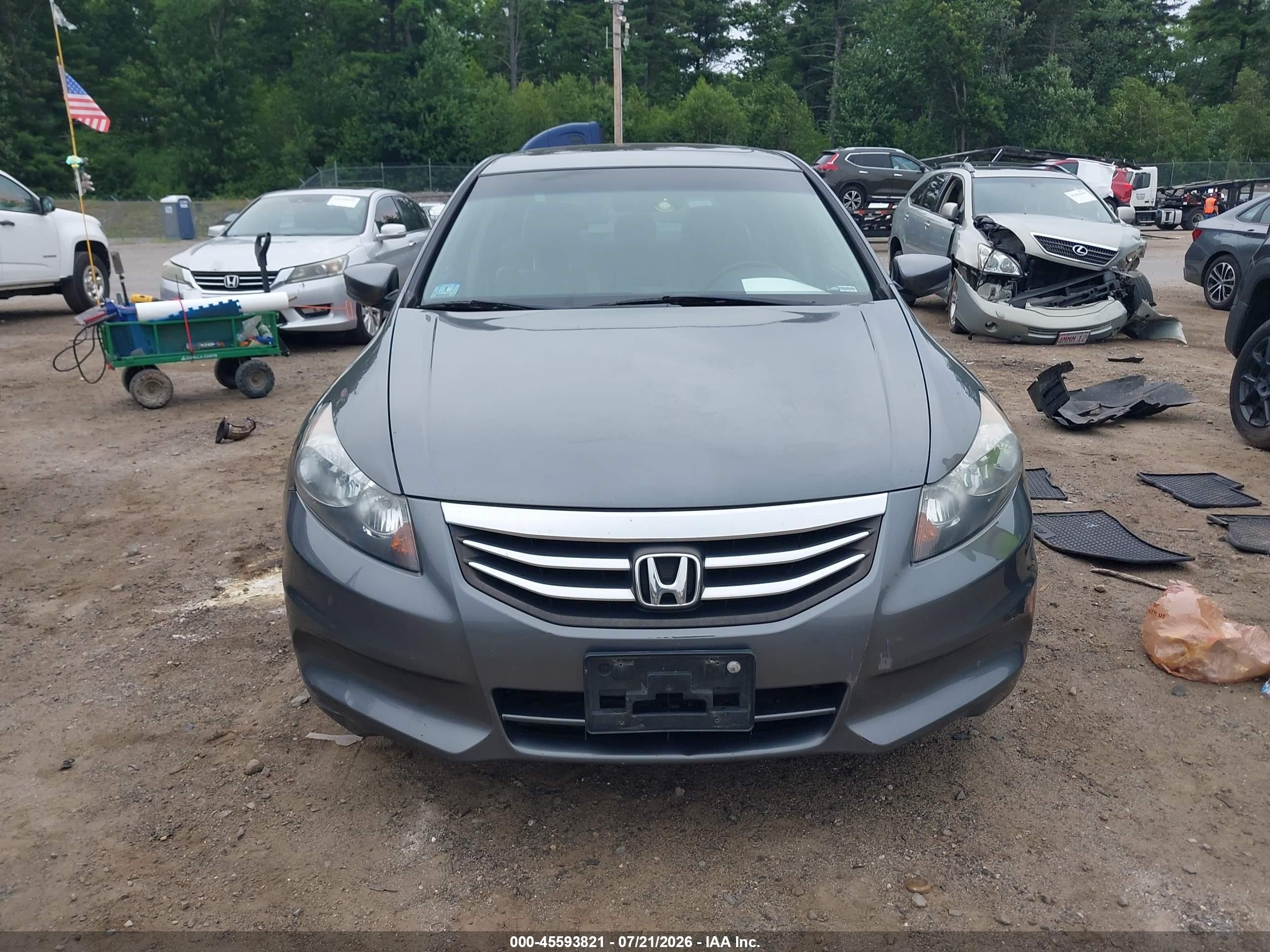 2012 Honda Accord 2.4 Ex-l Gray vin: 1HGCP2F84CA101933
