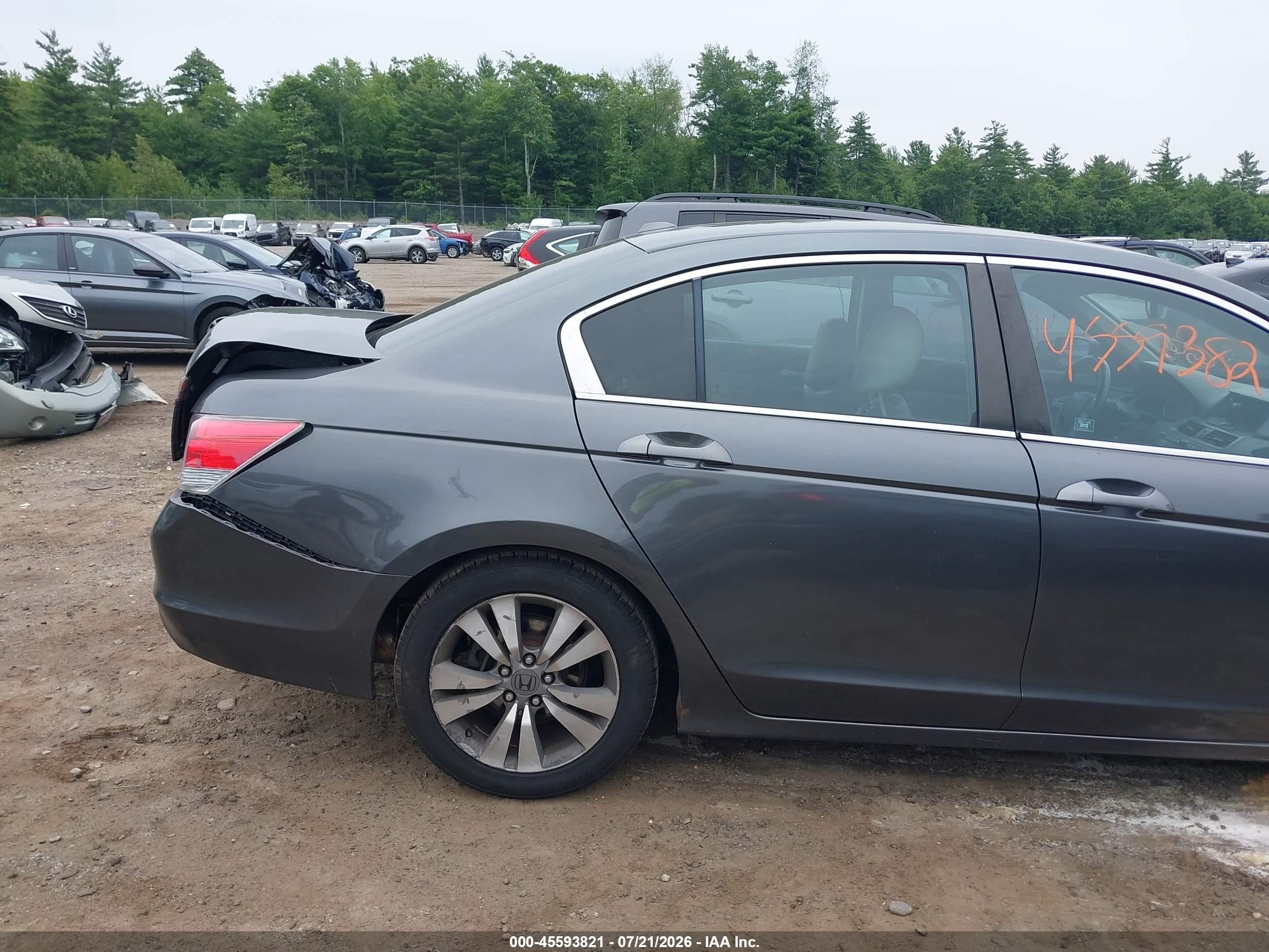 2012 Honda Accord 2.4 Ex-l Gray vin: 1HGCP2F84CA101933