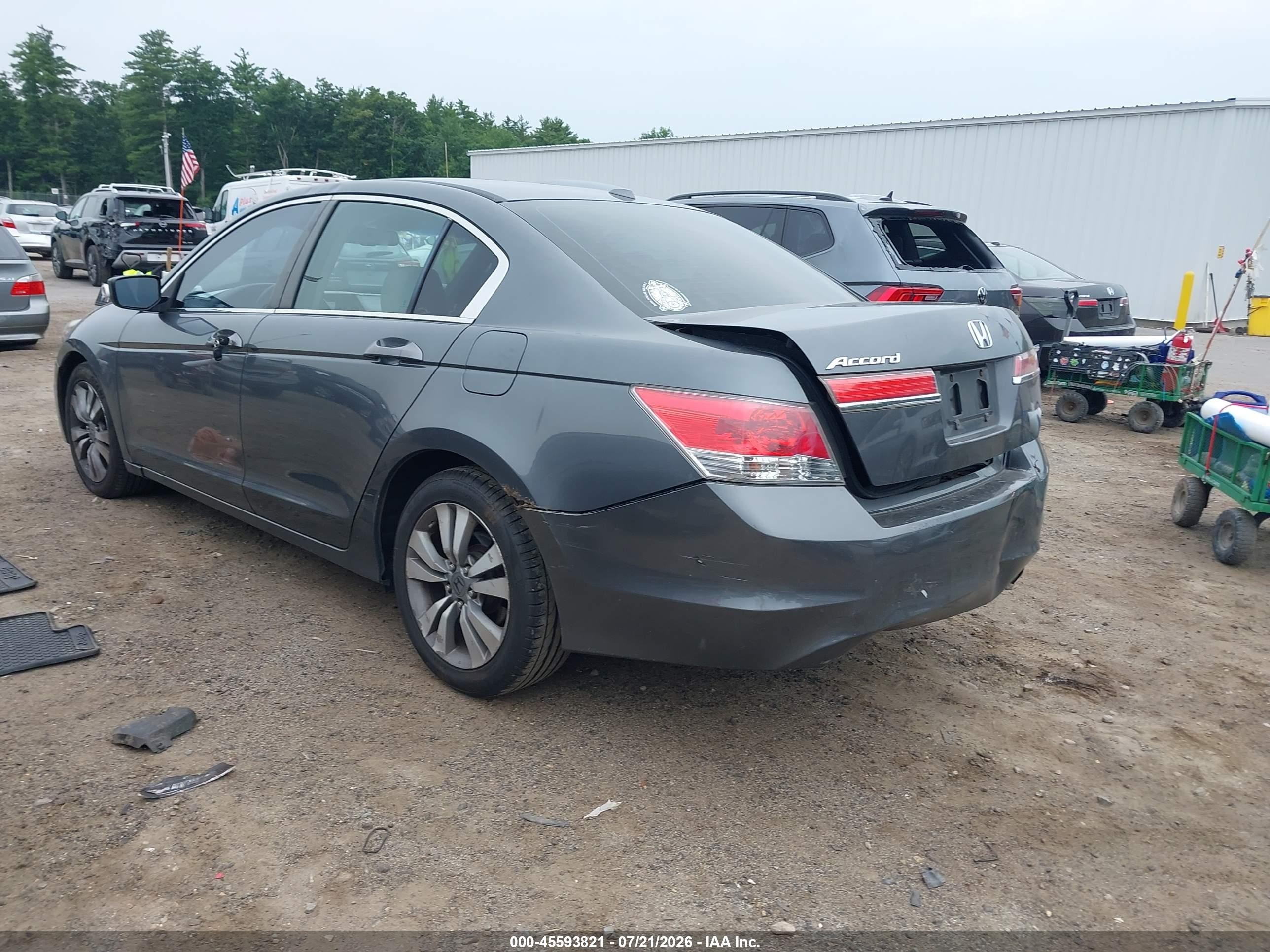 2012 Honda Accord 2.4 Ex-l Gray vin: 1HGCP2F84CA101933