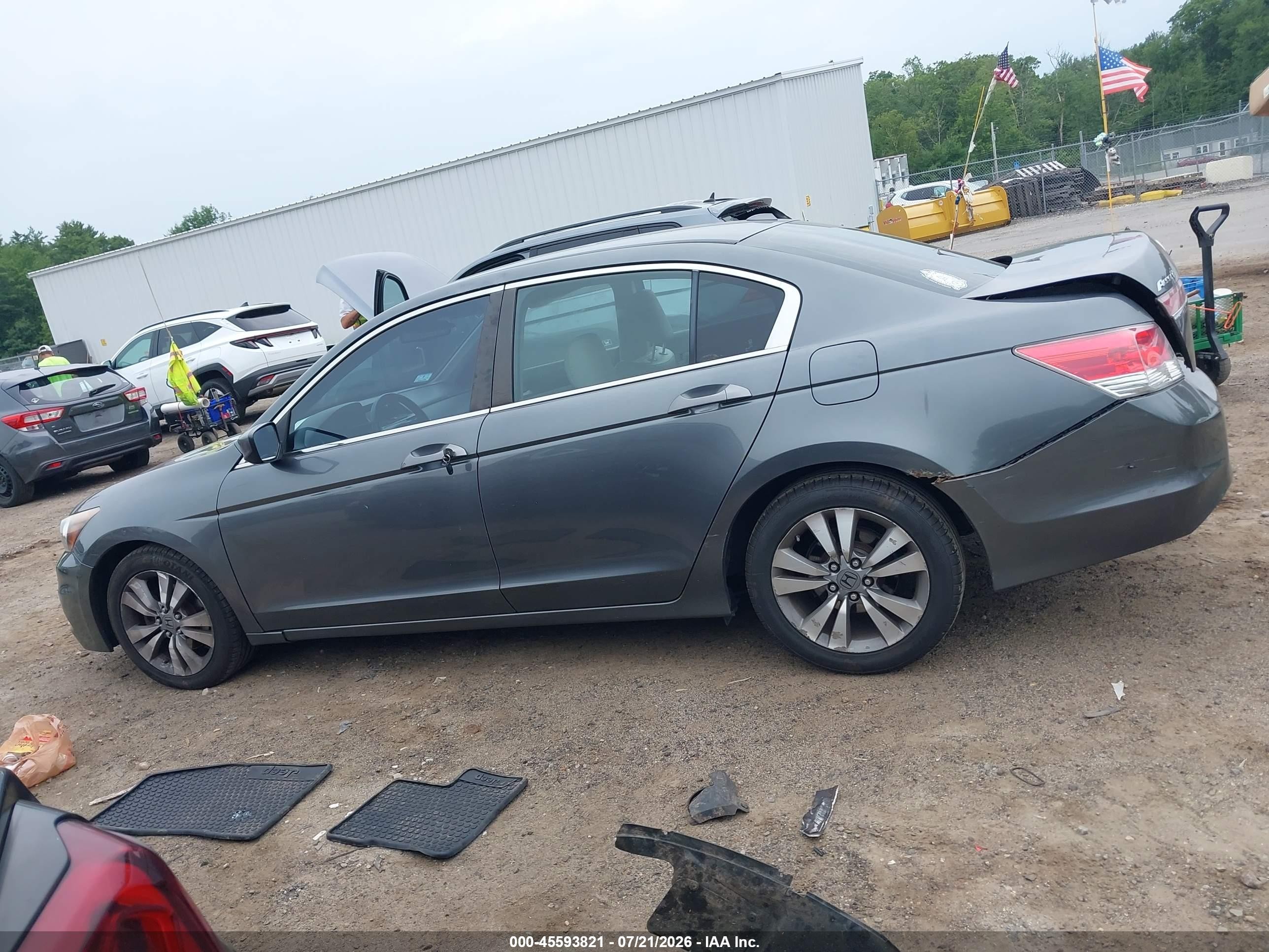 2012 Honda Accord 2.4 Ex-l Gray vin: 1HGCP2F84CA101933