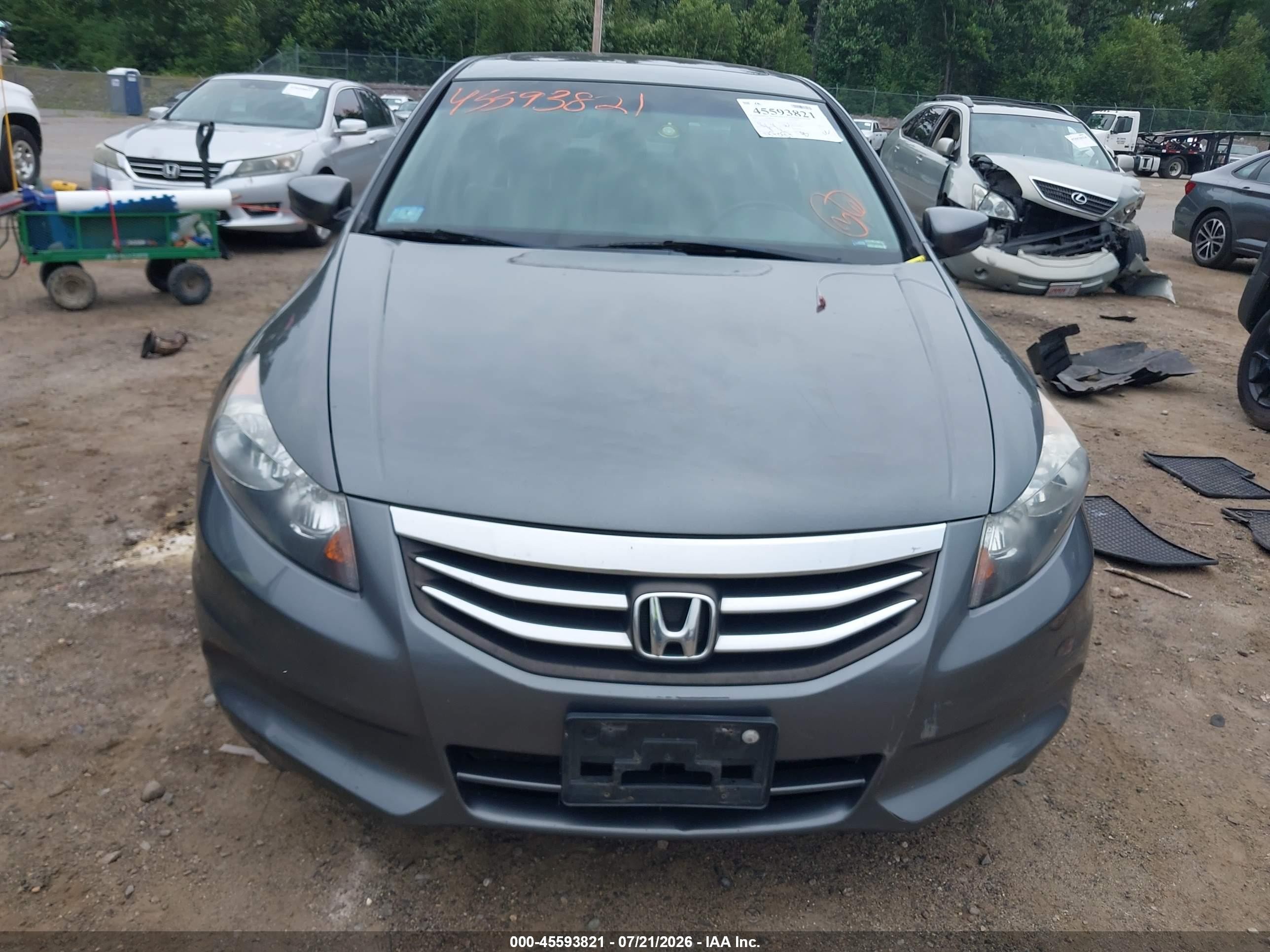2012 Honda Accord 2.4 Ex-l Gray vin: 1HGCP2F84CA101933