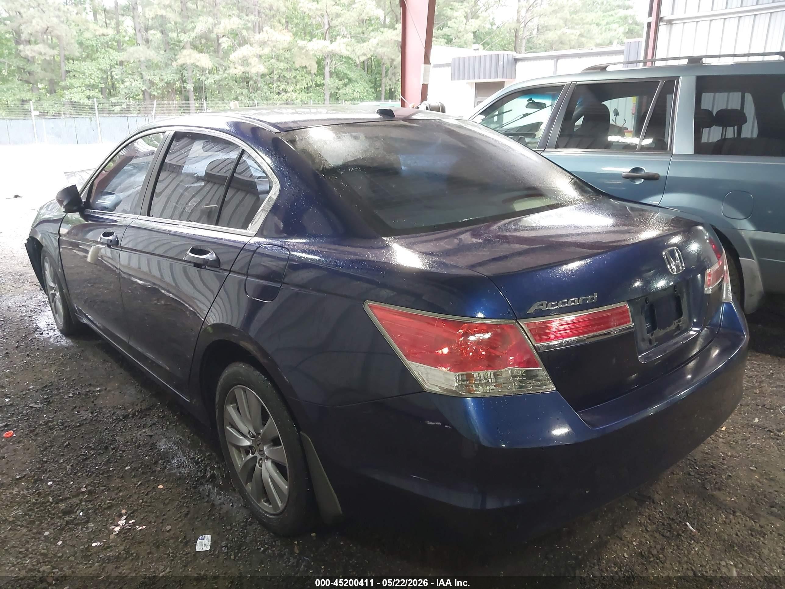 2012 Honda Accord 2.4 Ex-l Blue vin: 1HGCP2F84CA132826